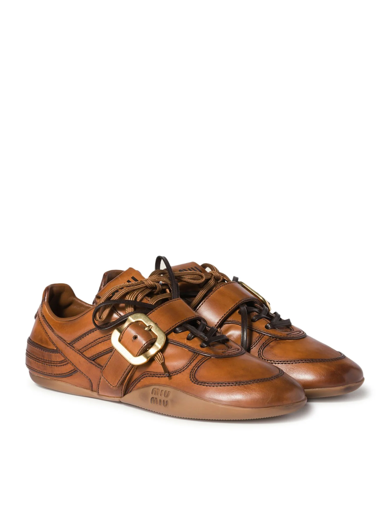 LEATHER SNEAKERS WITH BUCKLE - Image 4