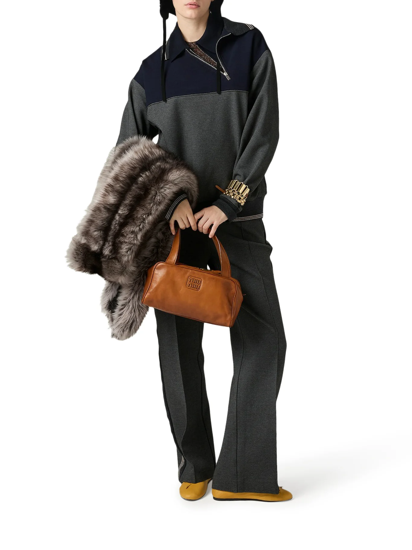 LEATHER TOP HANDLE BAG - Image 2