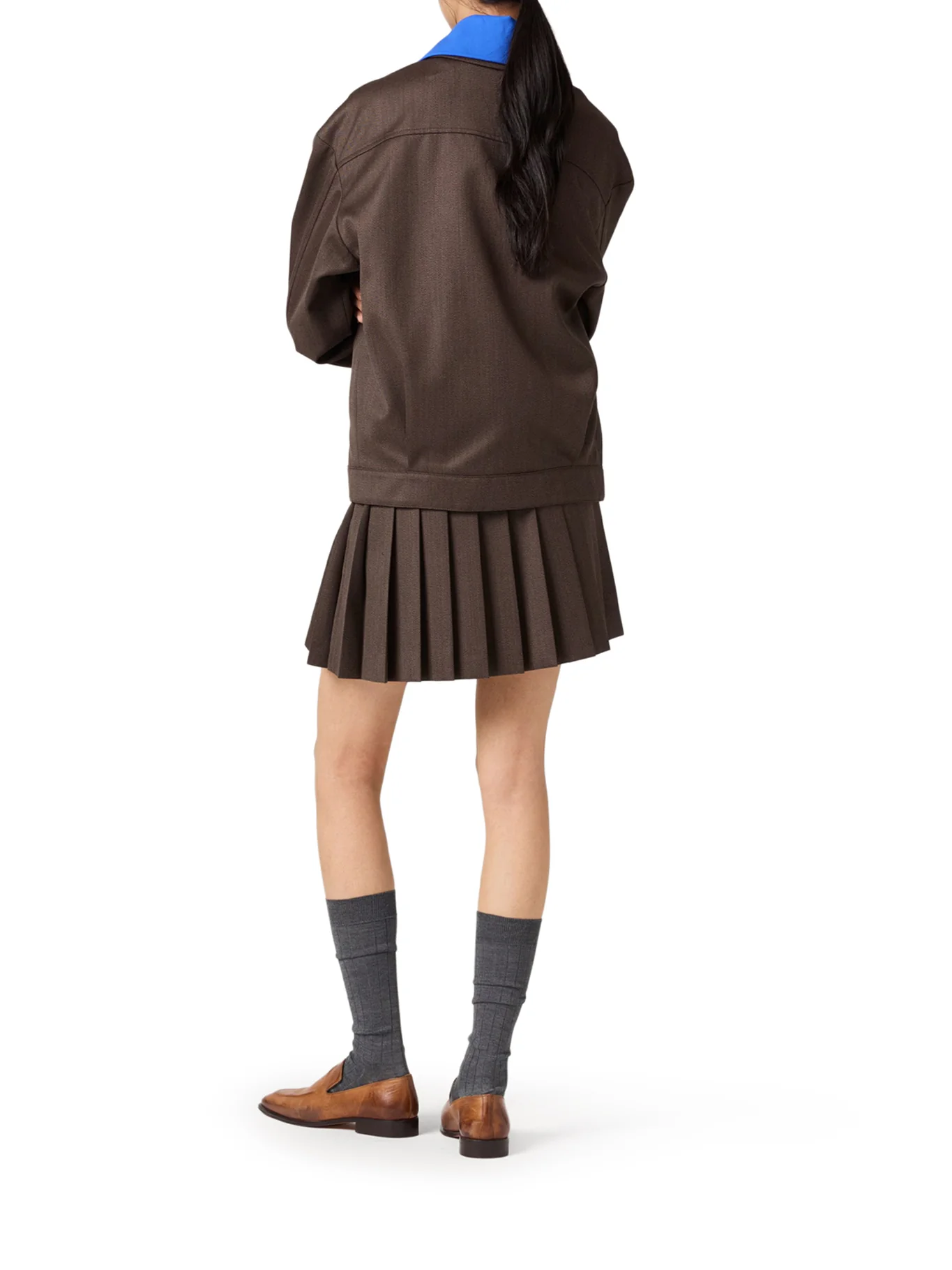 PLEATED MINI SKIRT IN COVER FABRIC - Image 4
