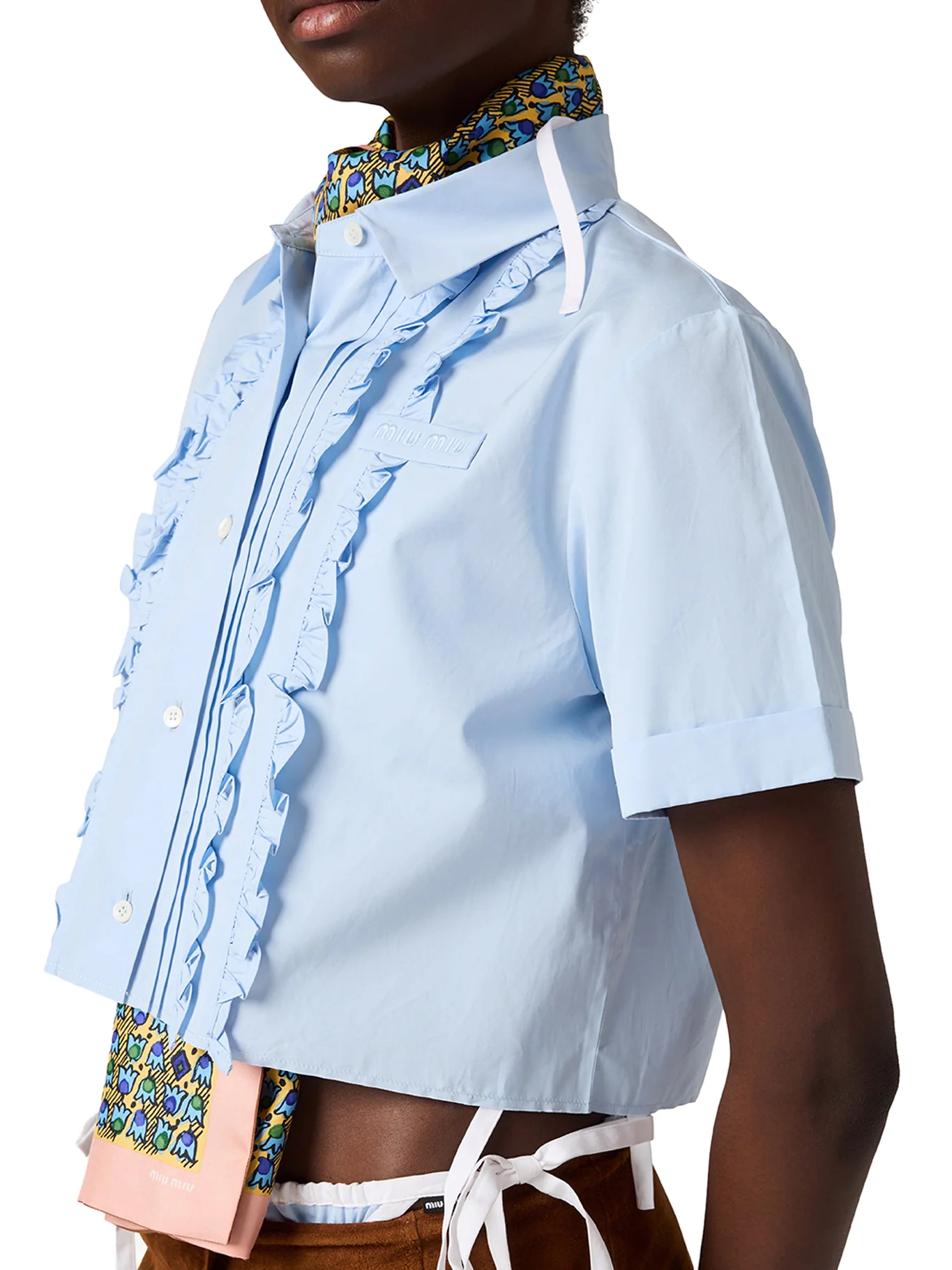POPLIN SHIRT WITH RUFFLED DETAILS - Image 5
