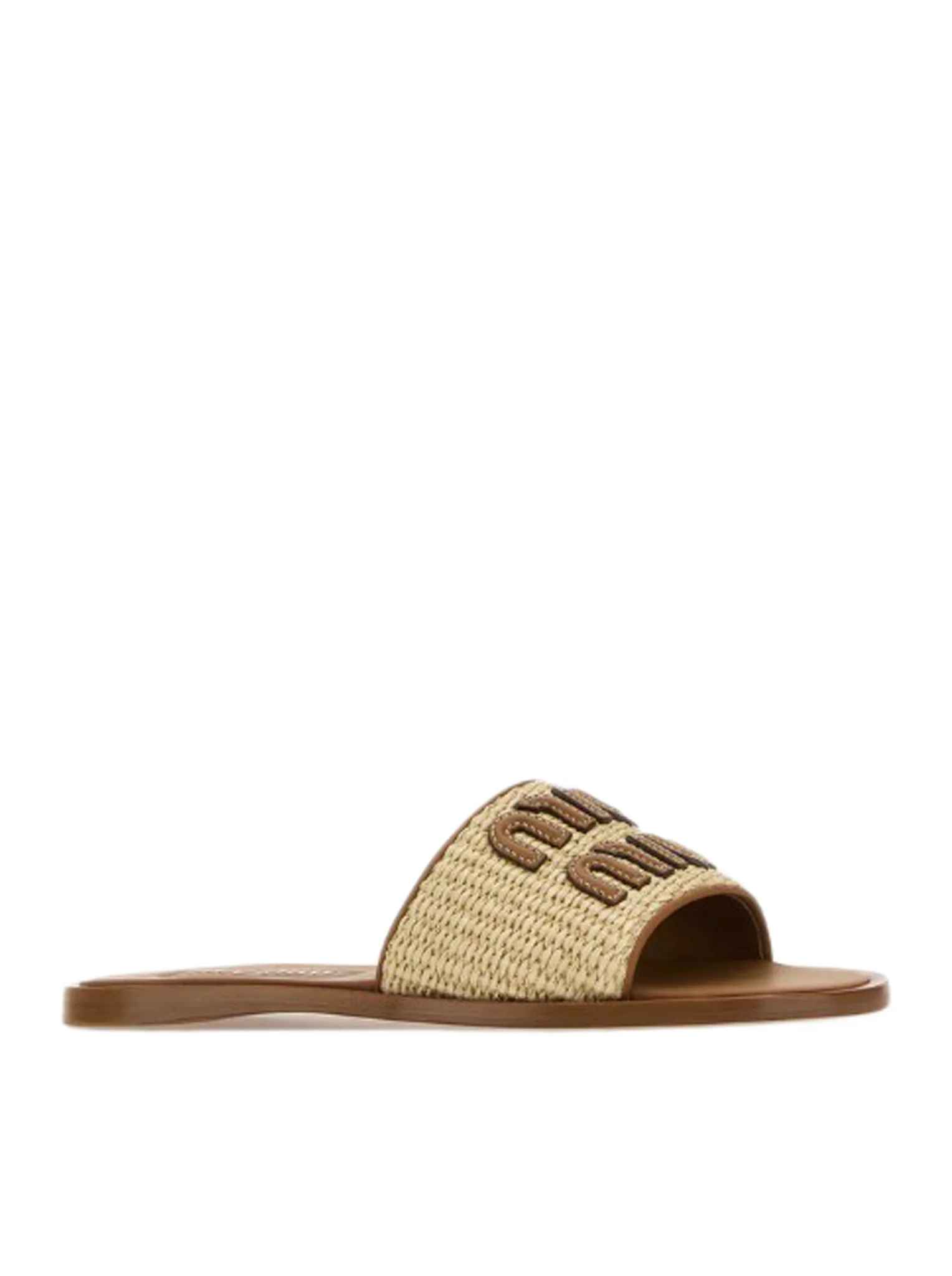 RAFFIA AND LEATHER SLIPPERS - Image 2