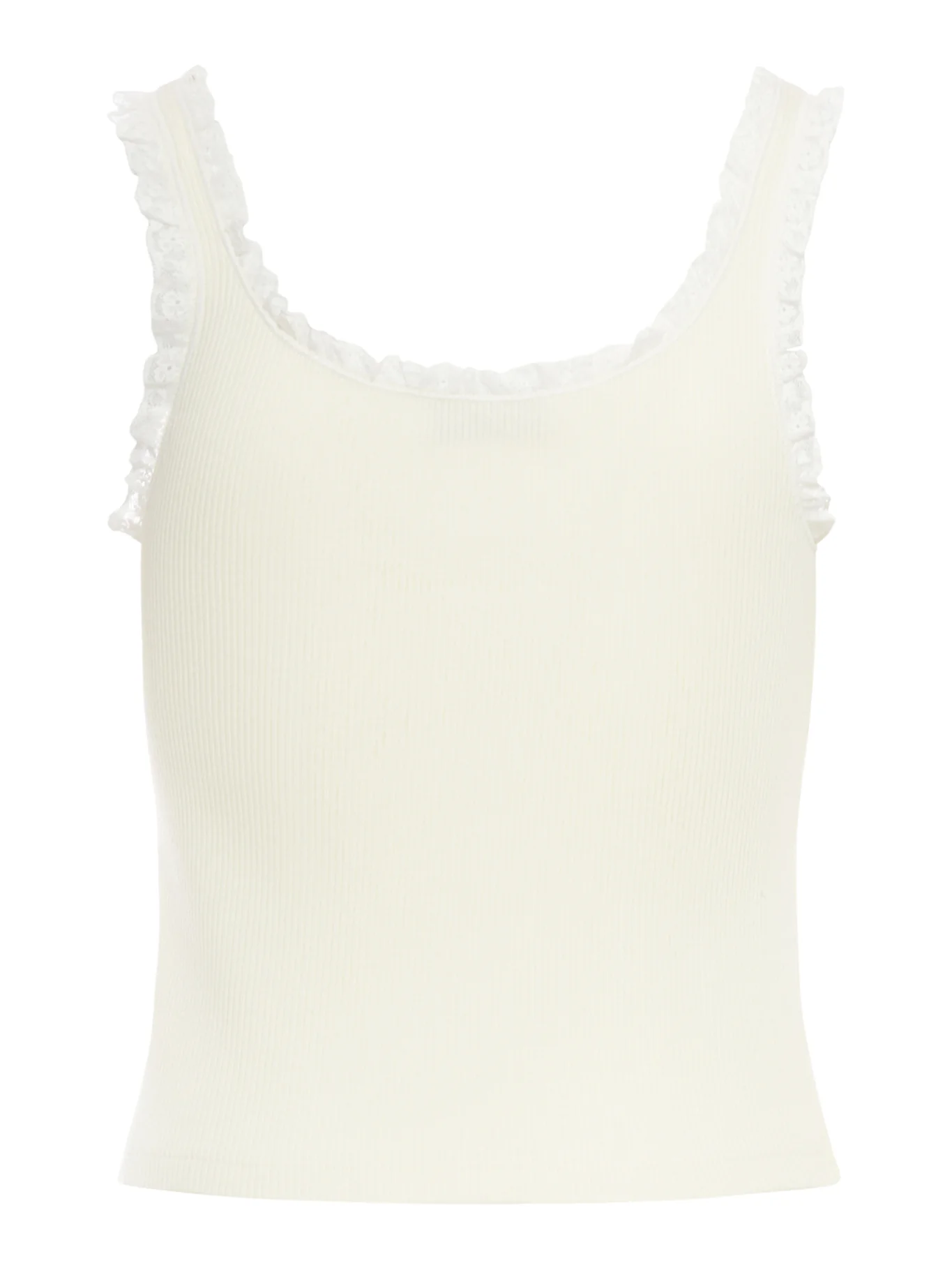 RIBBED TANK TOP WITH LACE DETAILS - Image 2
