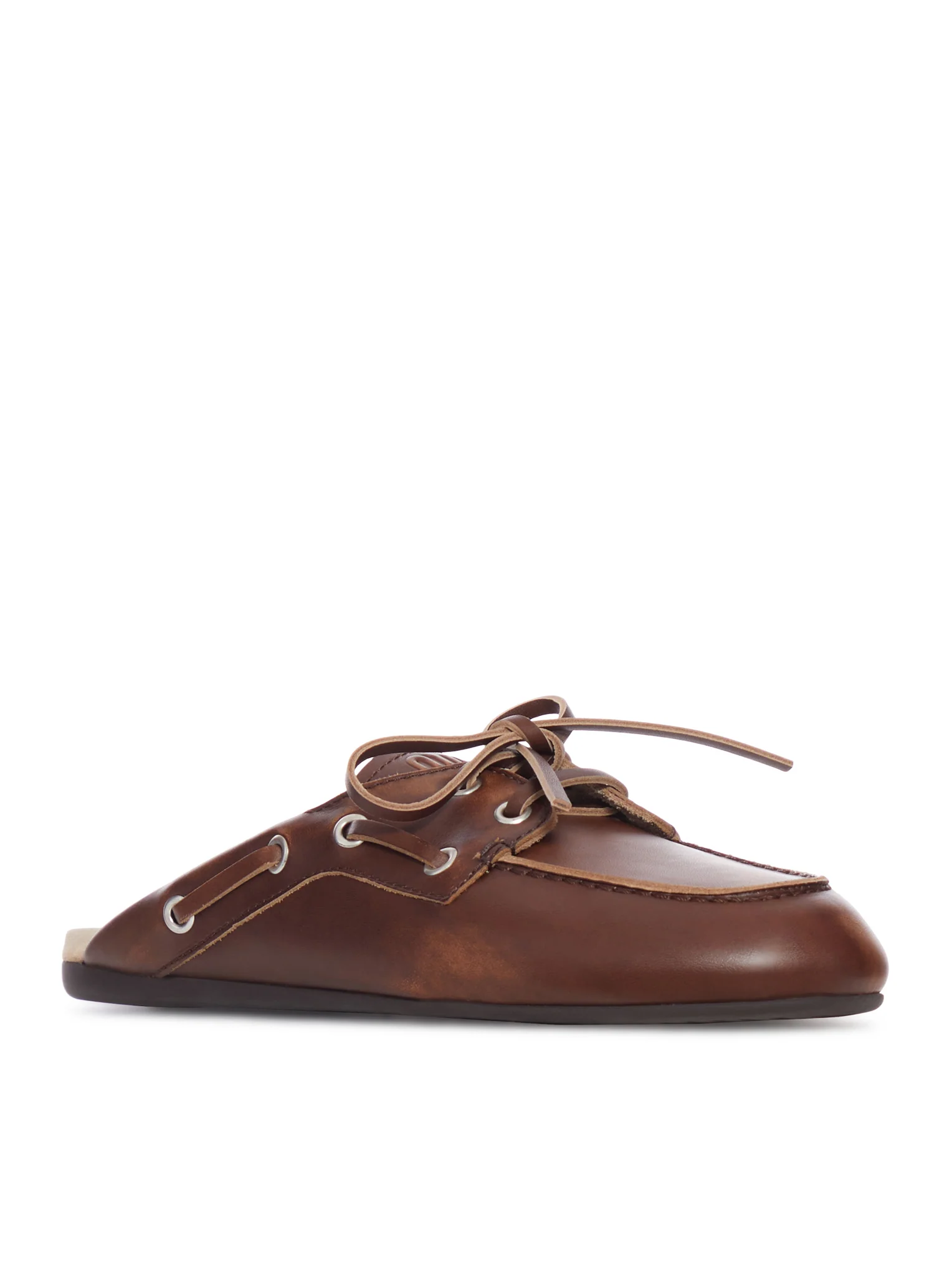 SABOT IN SMOOTH DÉLAVÉ LEATHER - Image 2