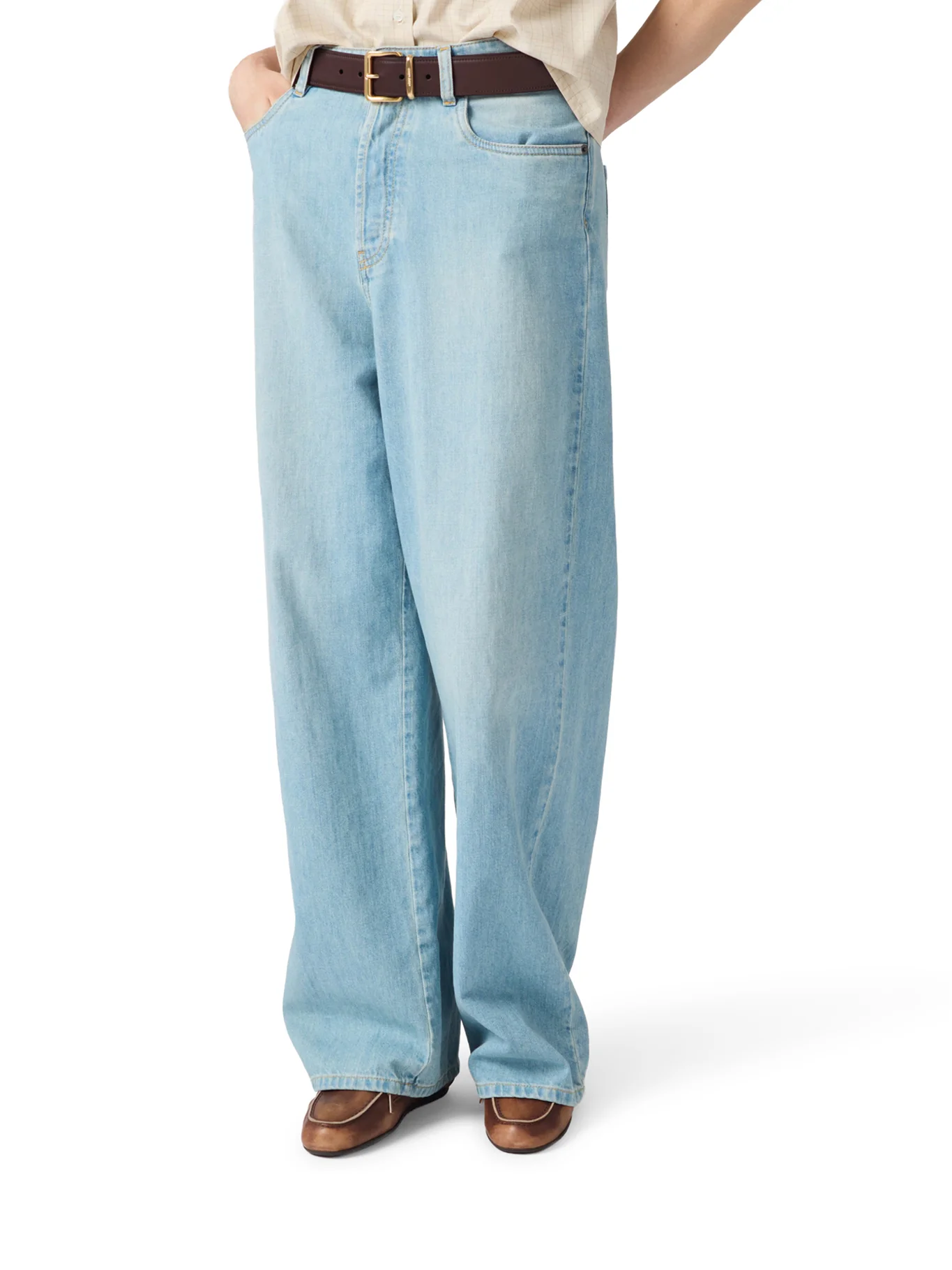 STRAIGHT LEG JEANS IN COTTON DENIM - Image 3