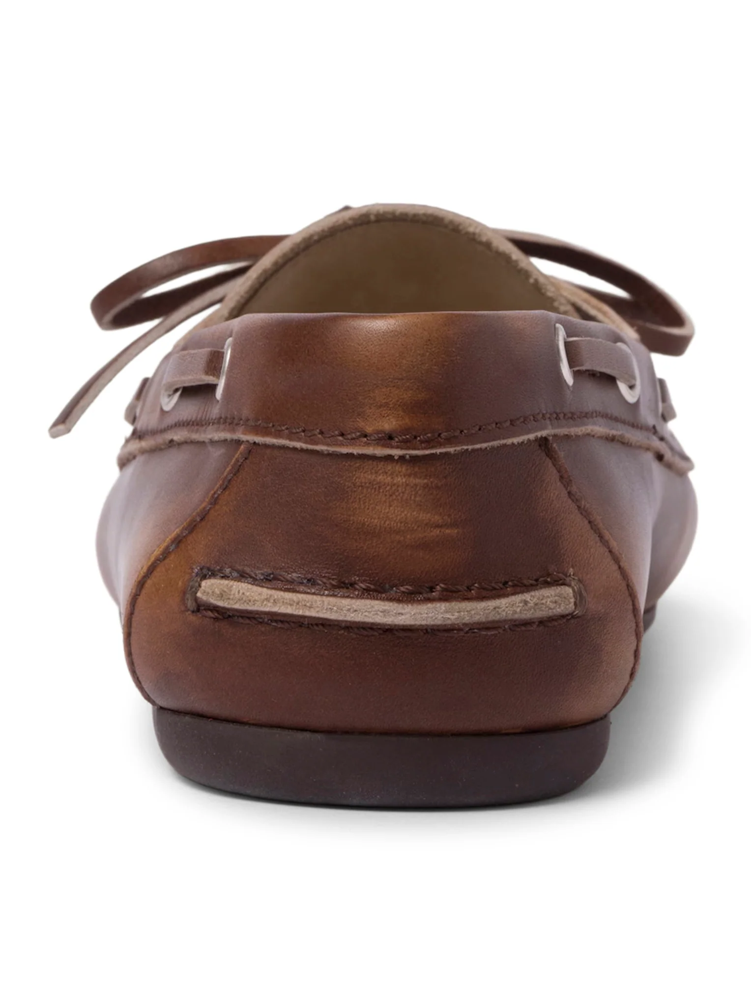UNLINED BOAT LOAFERS IN DECOLORED LEATHER - Image 4
