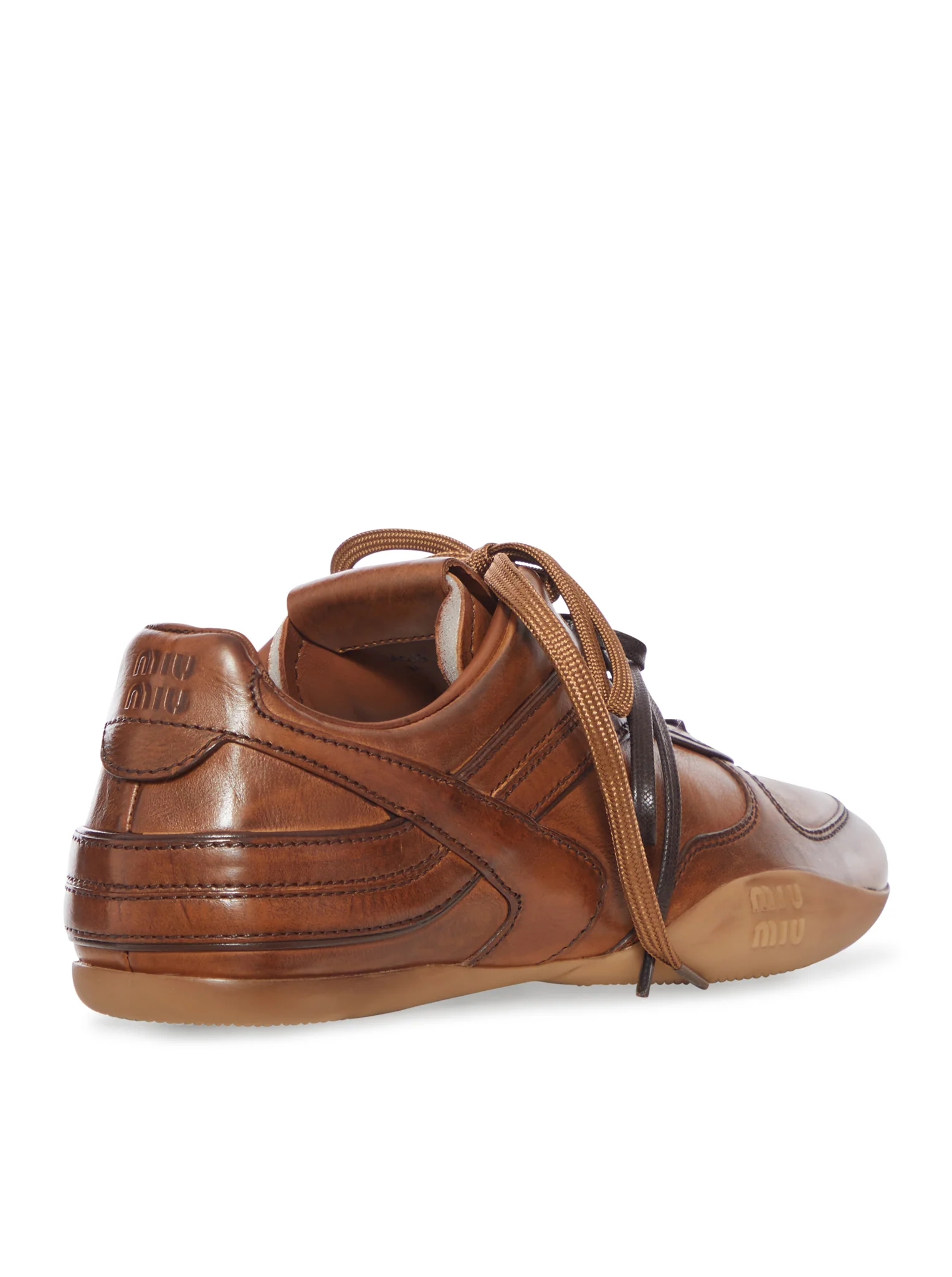 WAXED LEATHER SNEAKERS - Image 3