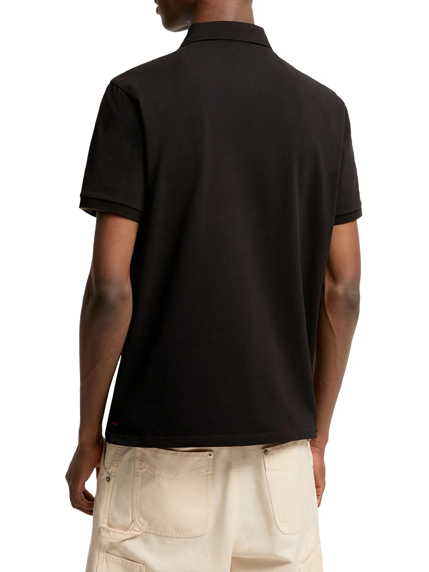 COTTON PIQUET POLO SHIRT WITH LOGO PATCH - Image 4