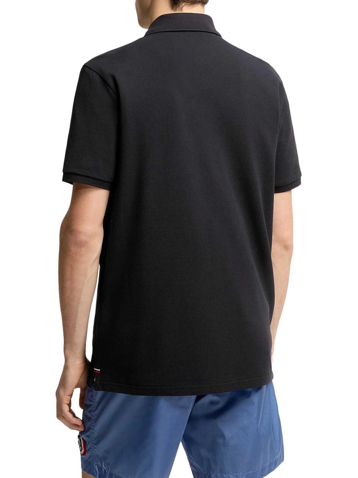 COTTON PIQUET POLO SHIRT WITH LOGO PATCH - Image 4