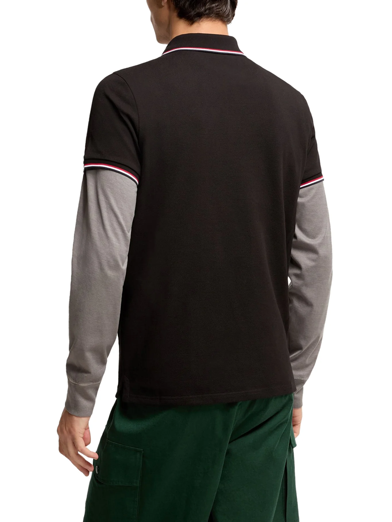 COTTON PIQUET POLO SHIRT WITH TRICOLOR TRIM - Image 4