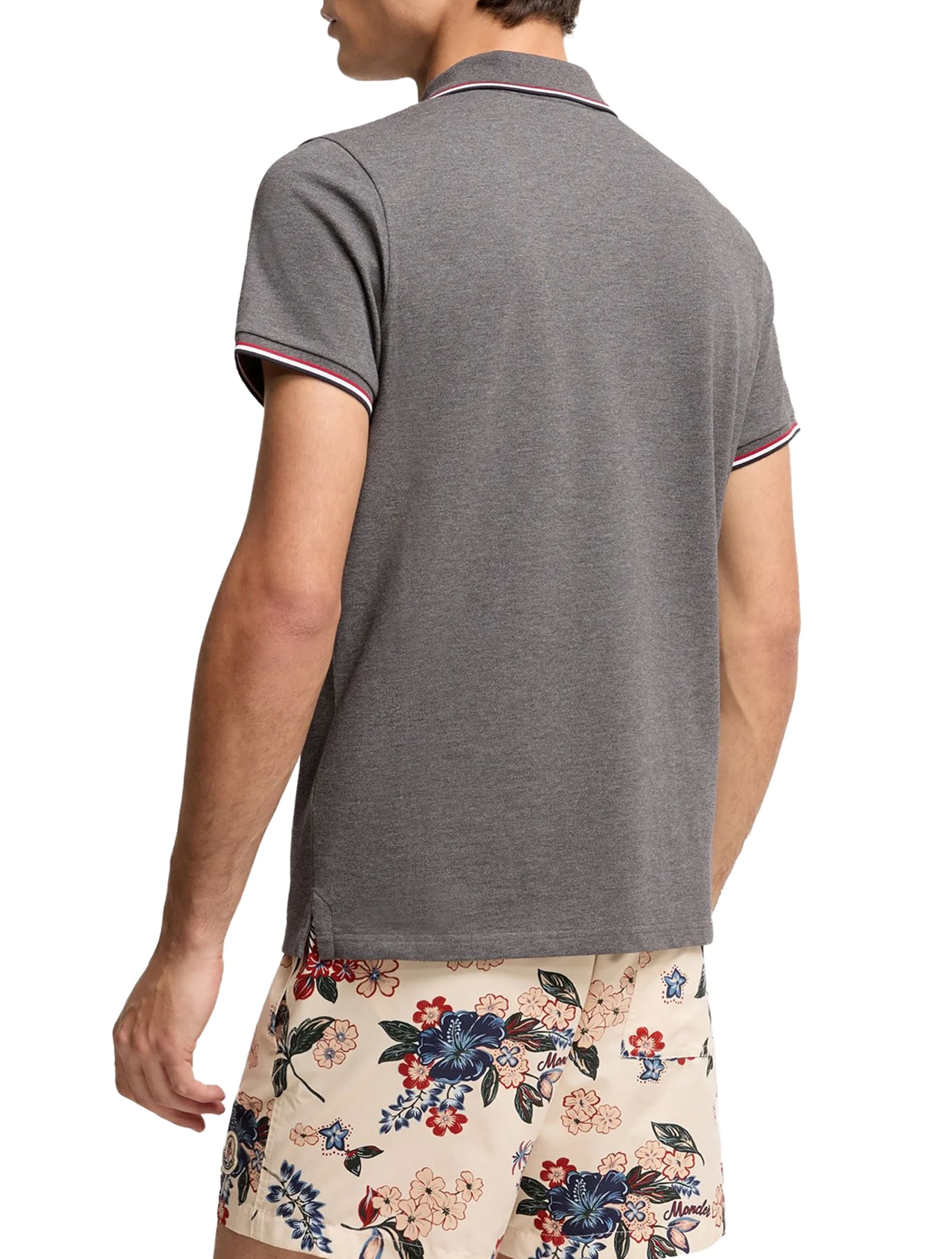 COTTON PIQUET POLO SHIRT WITH TRICOLOR TRIM - Image 4