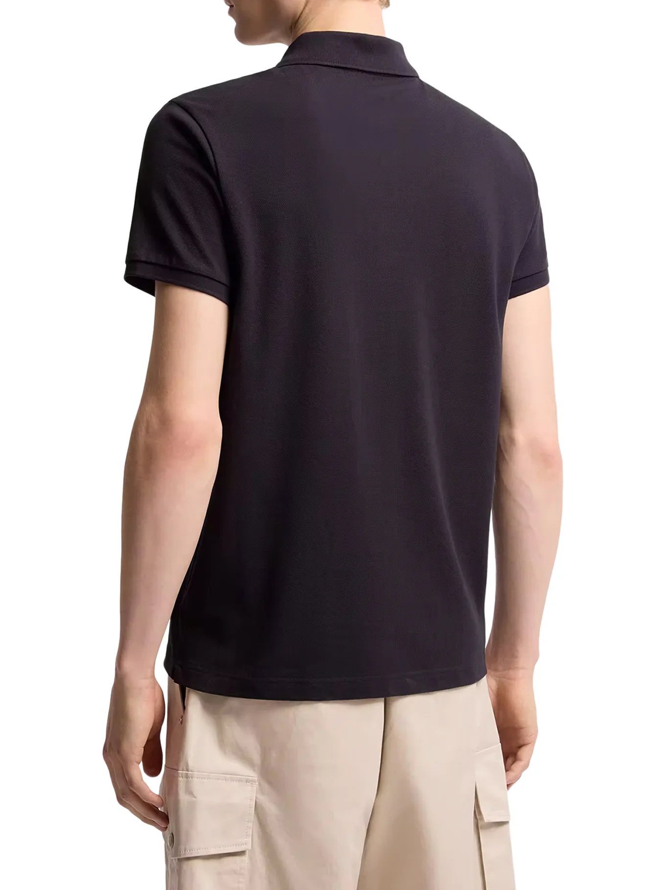 COTTON POLO SHIRT WITH LOGO PATCH - Image 4