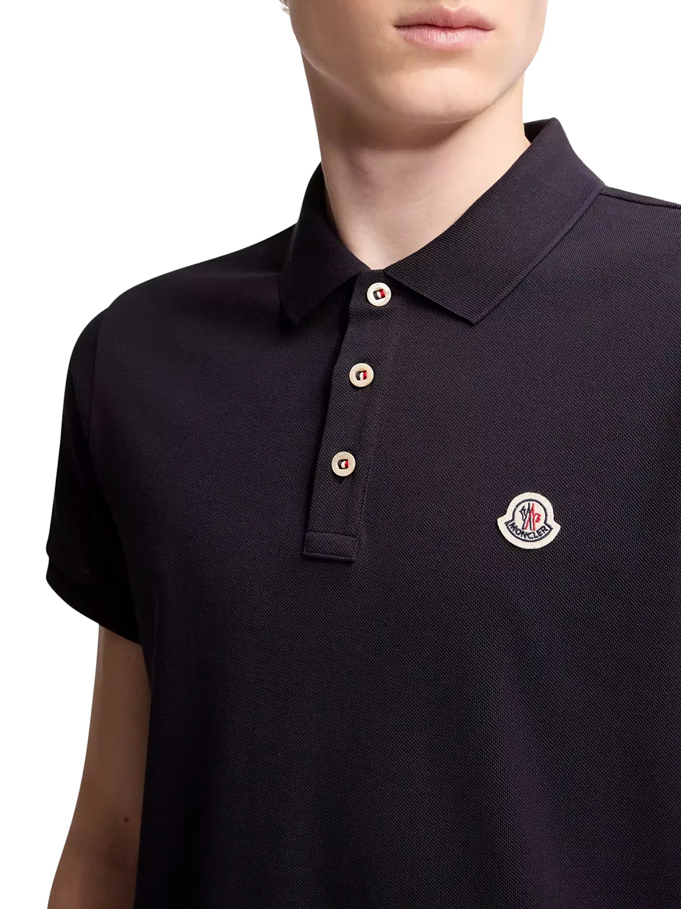COTTON POLO SHIRT WITH LOGO PATCH - Image 5