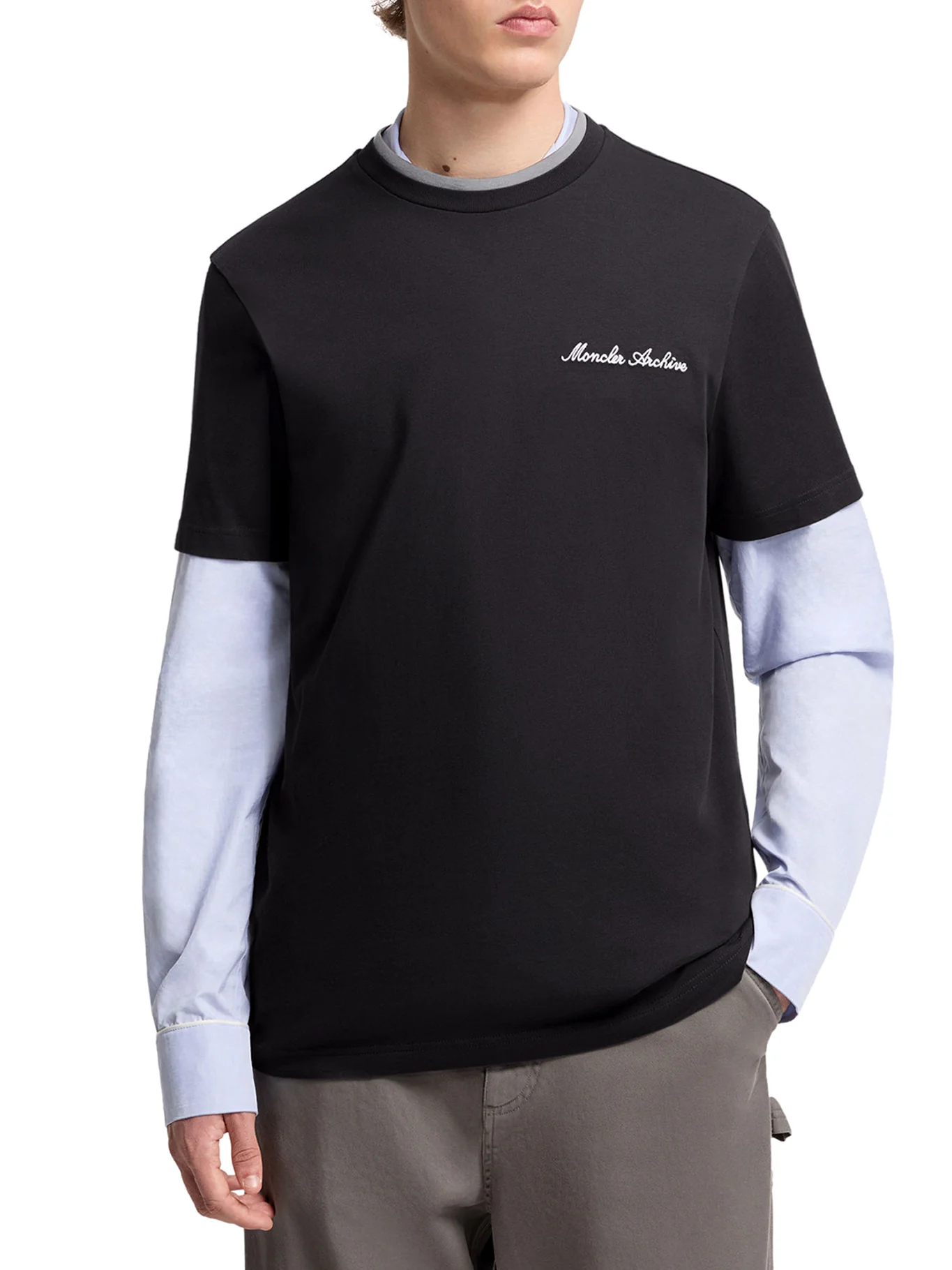 COTTON T-SHIRT WITH EMBROIDERED LOGO - Image 3