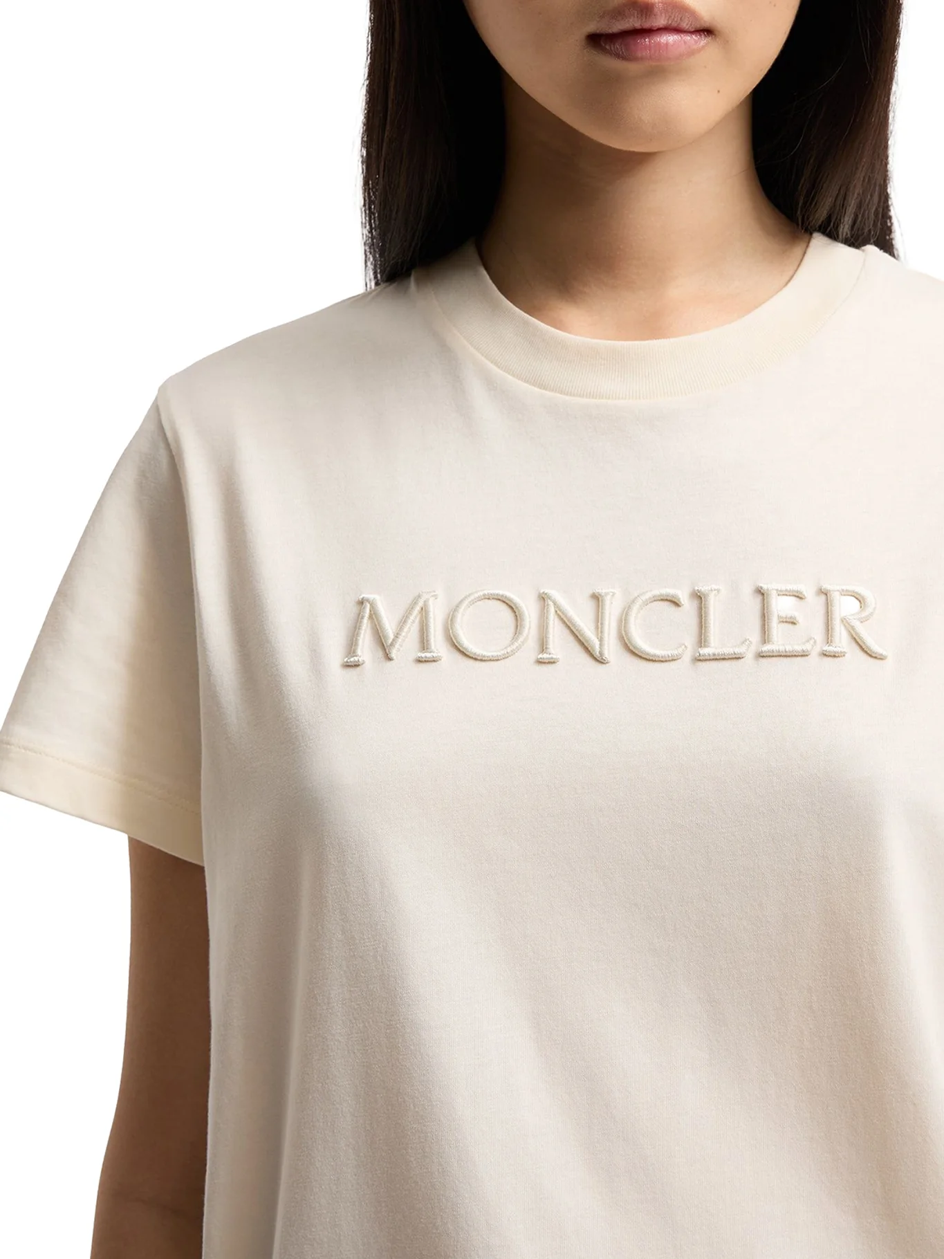 COTTON T-SHIRT WITH EMBROIDERED TONE-ON-TONE LOGO - Image 6