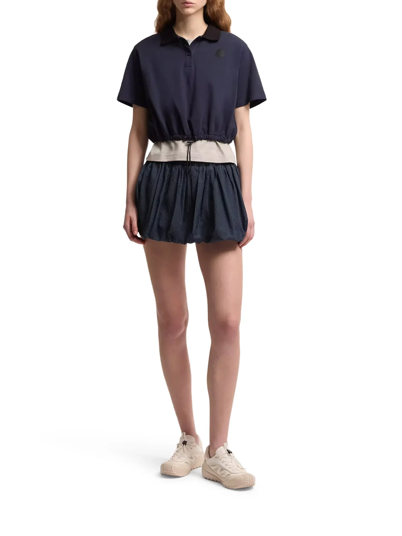 PIQUE POLO SHIRT WITH DRAWSTRING AT THE BOTTOM - Image 2