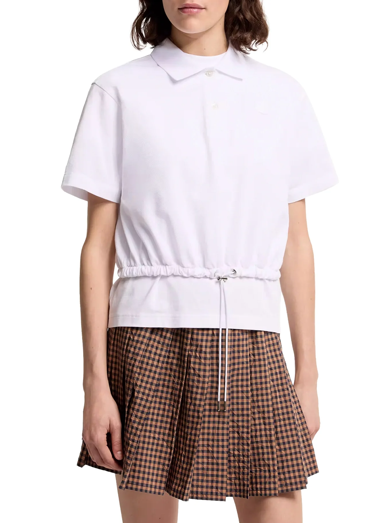 PIQUE POLO SHIRT WITH DRAWSTRING AT THE BOTTOM - Image 3