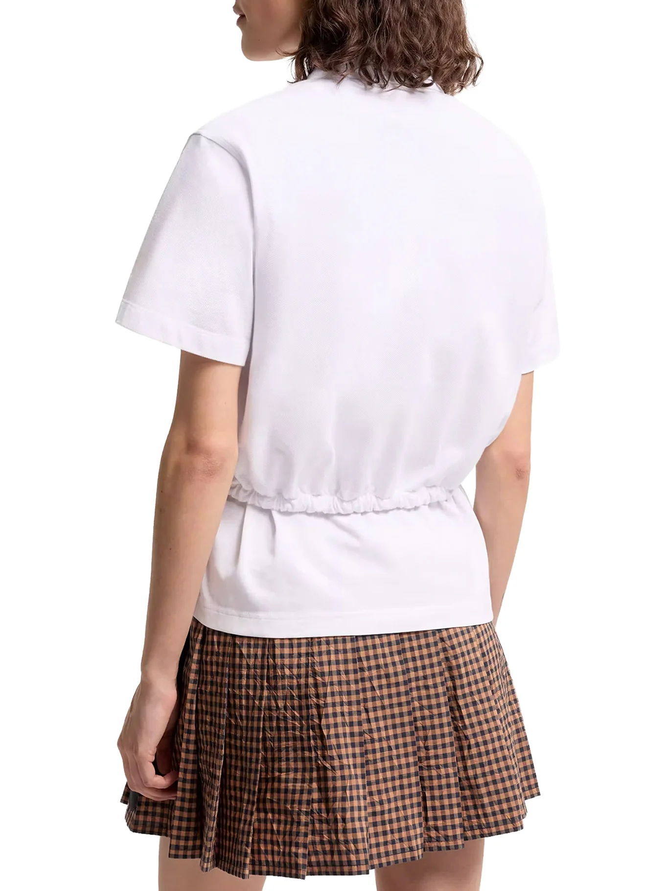 PIQUE POLO SHIRT WITH DRAWSTRING AT THE BOTTOM - Image 4