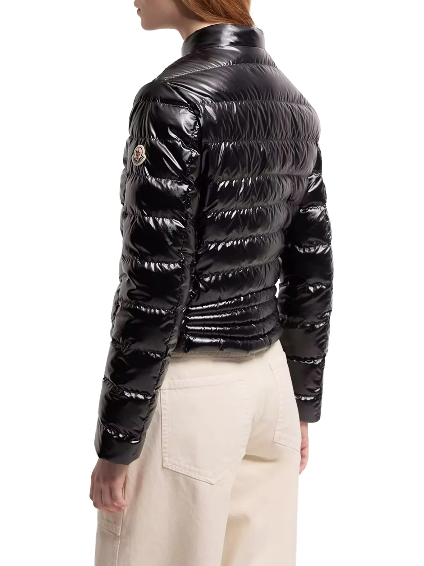 SHORT DOWN JACKET WITH BOW TIE - Image 4