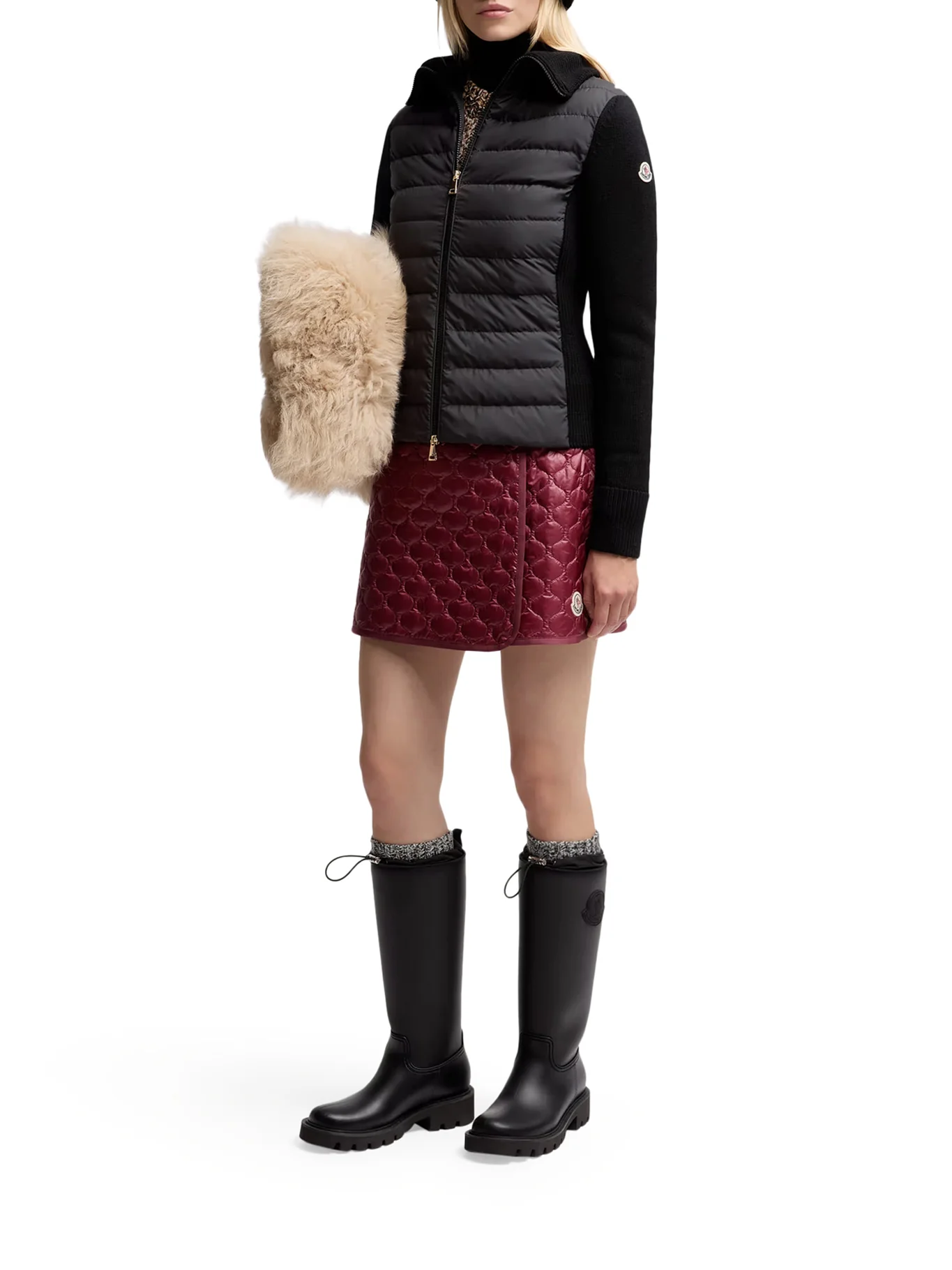 WOOL PADDED CARDIGAN WITH ZIP - Image 2