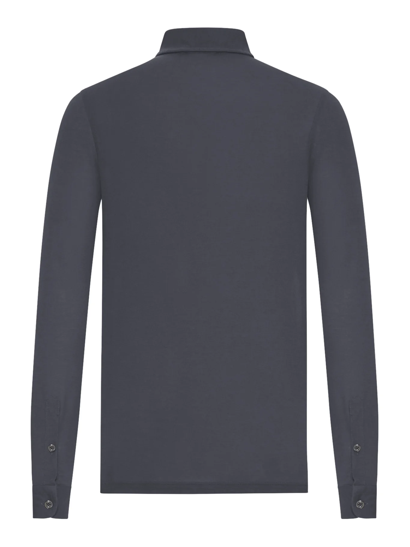 LONG-SLEEVED COTTON PIQUET POLO SHIRT - Image 2
