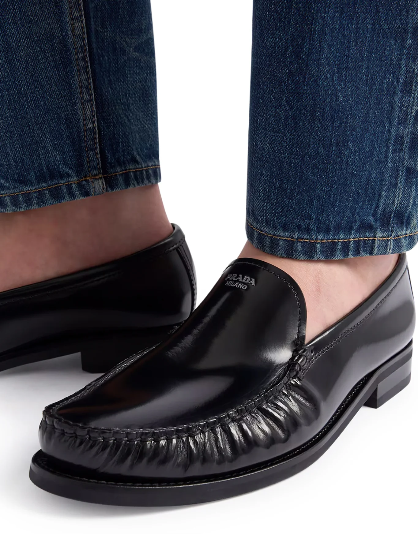 BRUSHED LEATHER LOAFERS - Image 2