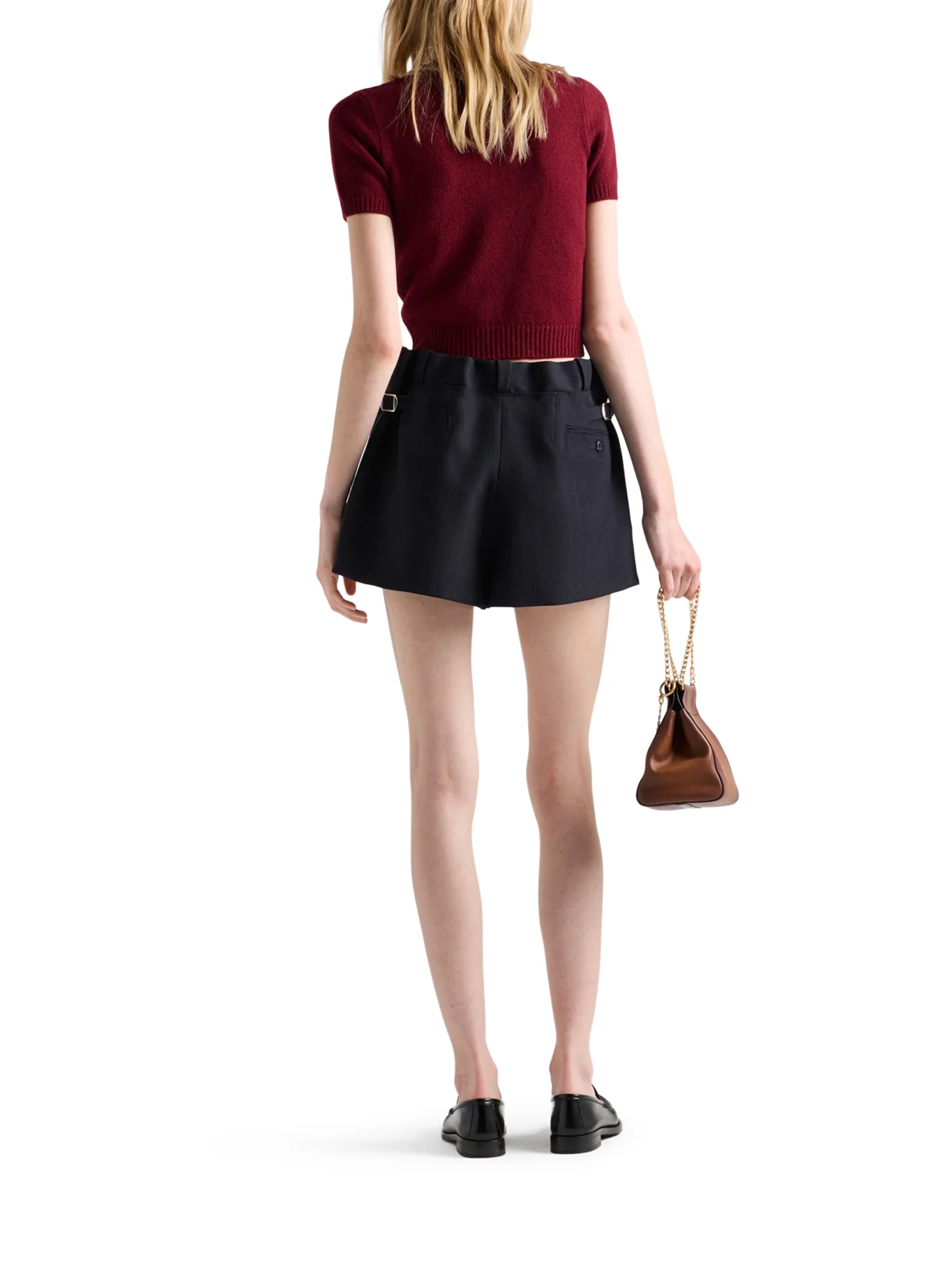 CHEVRON WOOL SHORTS - Image 3
