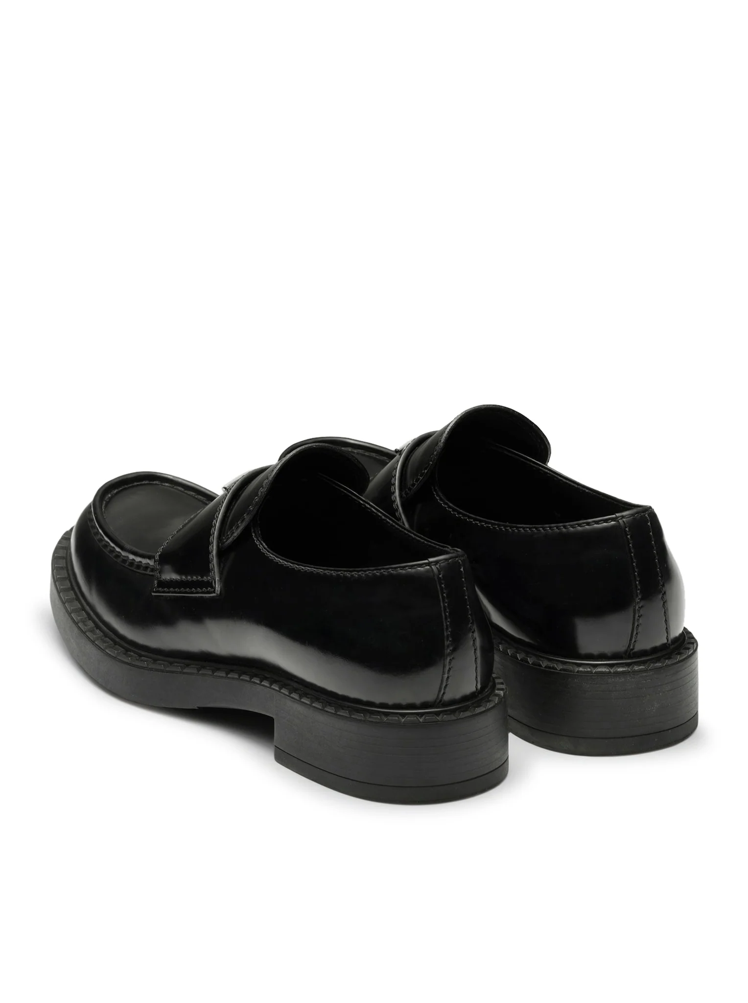 CHOCOLATE BRUSHED LEATHER LOAFERS - Image 3