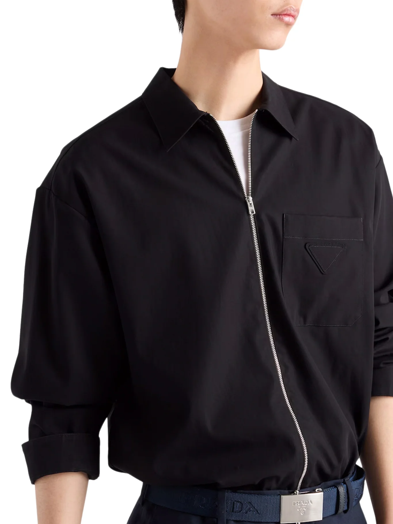 COTTON OVERSHIRT WITH ZIP - Image 2