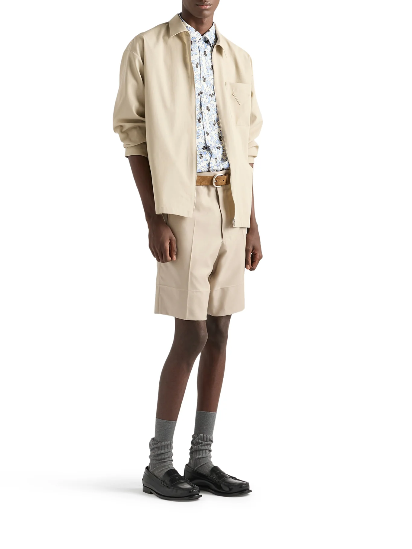 COTTON OVERSHIRT WITH ZIP - Image 2