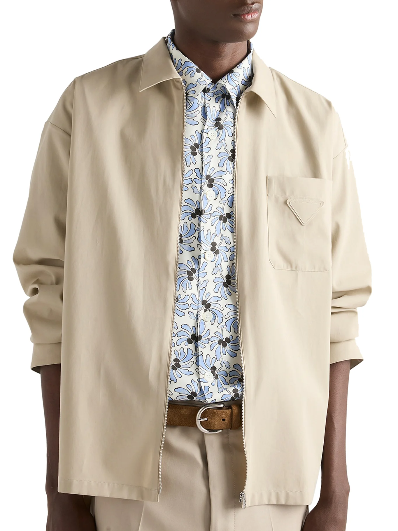 COTTON OVERSHIRT WITH ZIP - Image 3