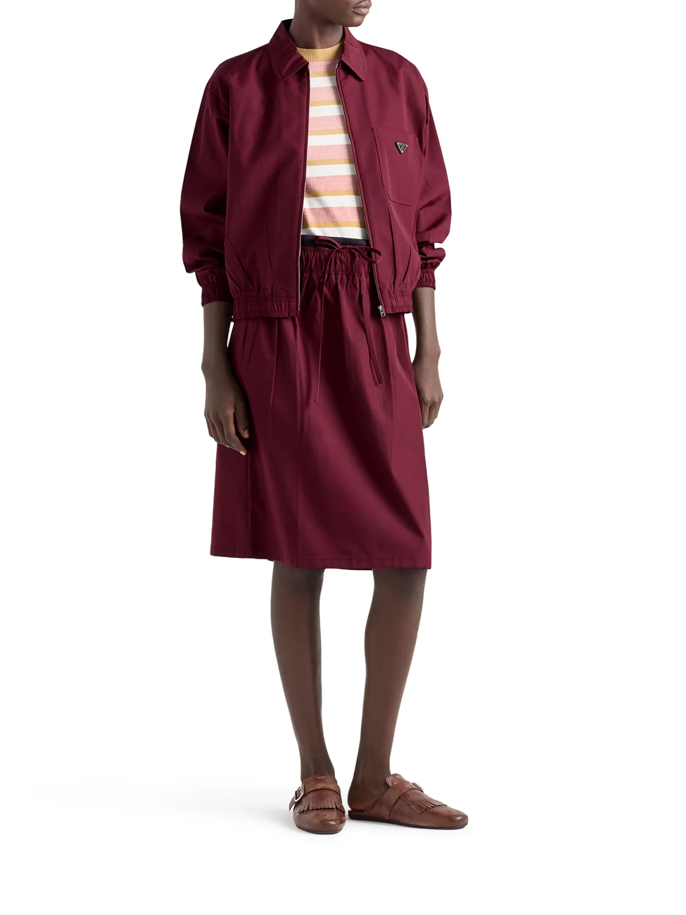 COTTON POPLIN MIDI SKIRT - Image 2