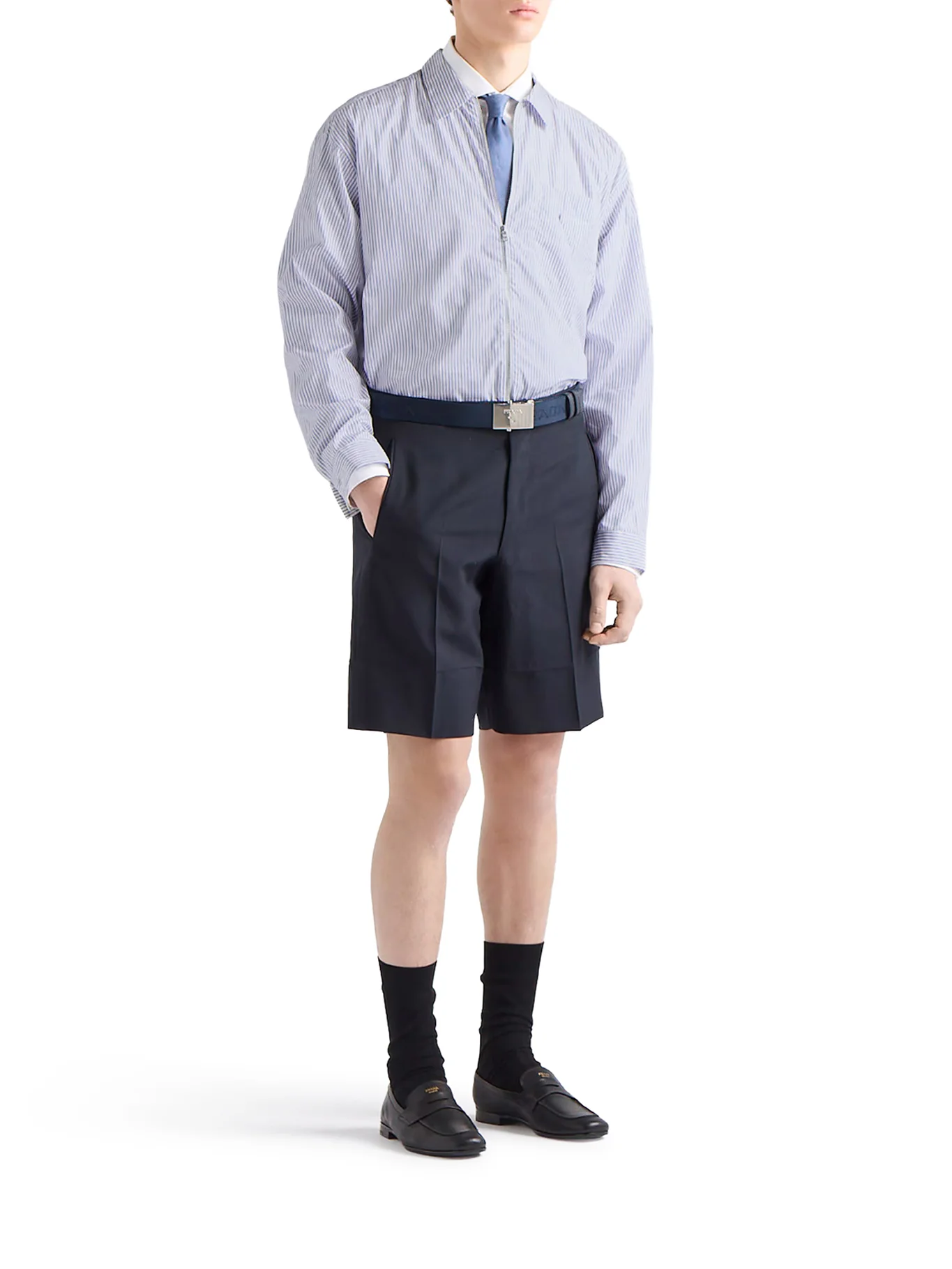 COTTON POPLIN SHIRT WITH STRIPED PATTERN - Image 2