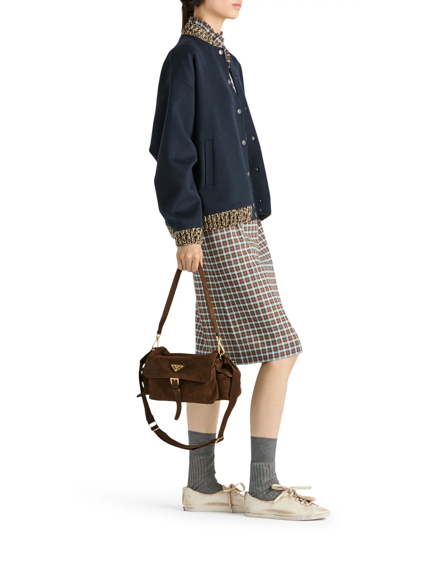 EXPLORE MEDIUM SUEDE SHOULDER BAG - Image 2