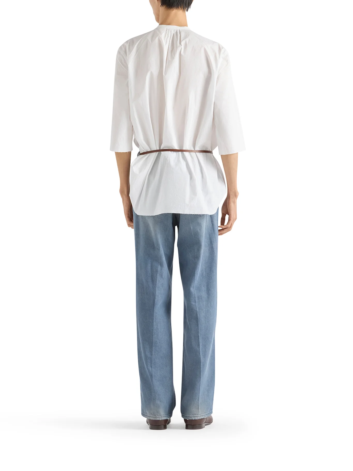FIVE POCKET JEANS IN WASHED DENIM - Image 4