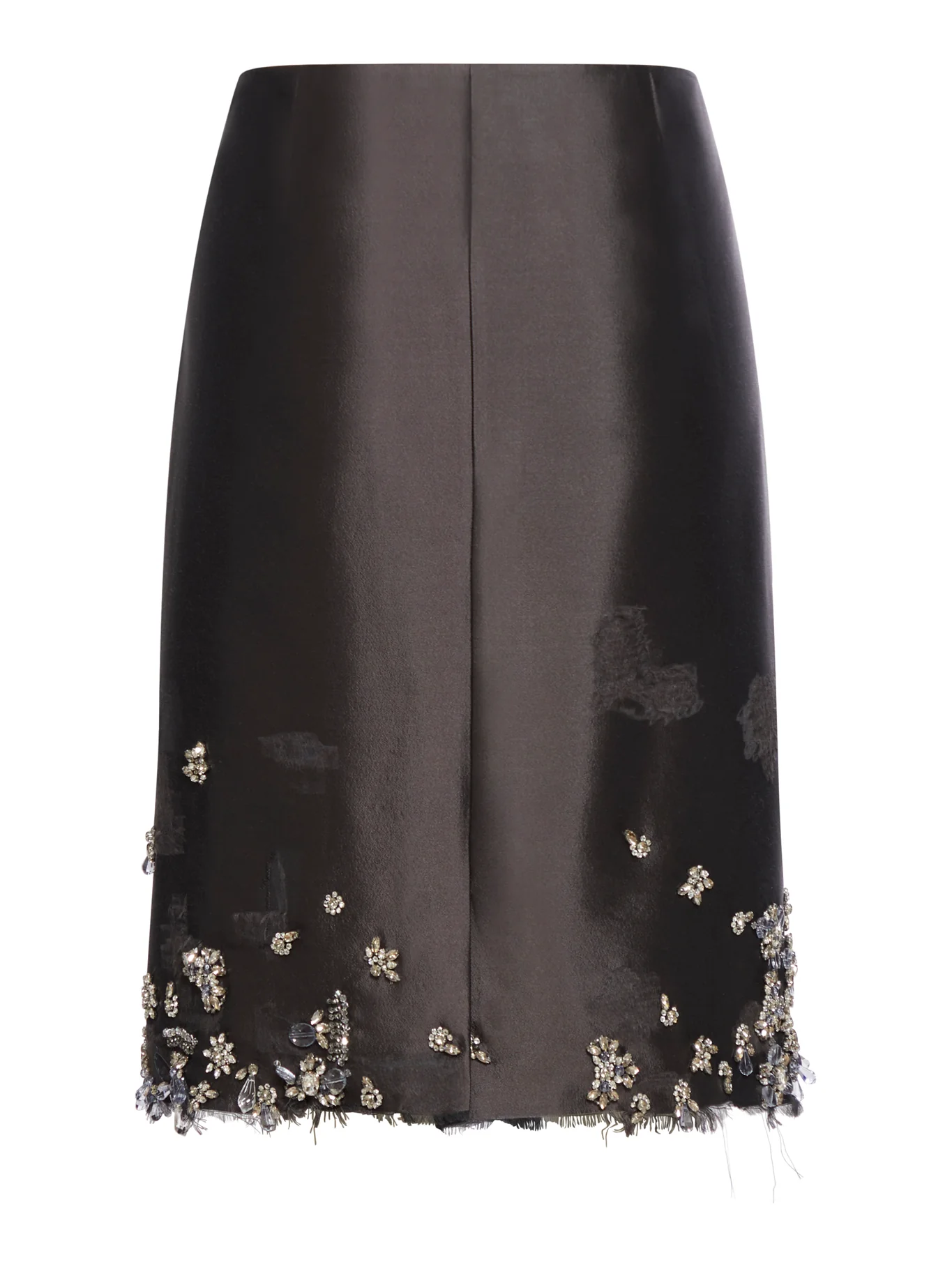 MIDI SKIRT IN WOOL AND SILK WITH APPLICATIONS - Image 2