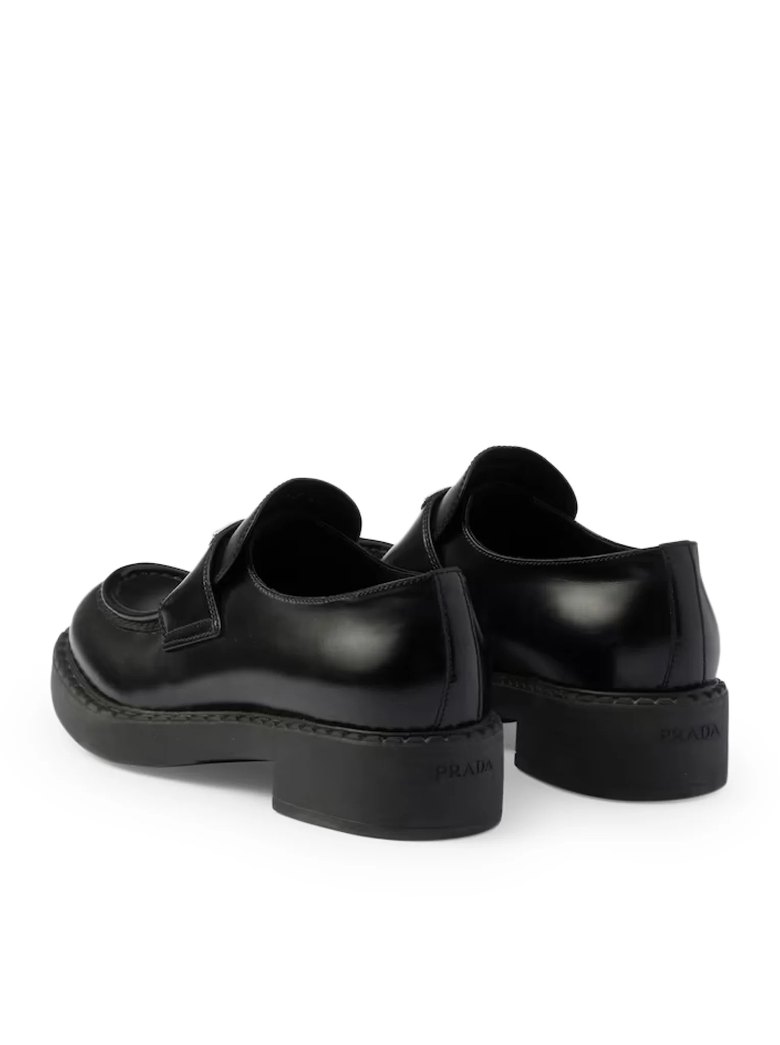 CHOCOLATE BRUSHED LEATHER LOAFERS - Image 3