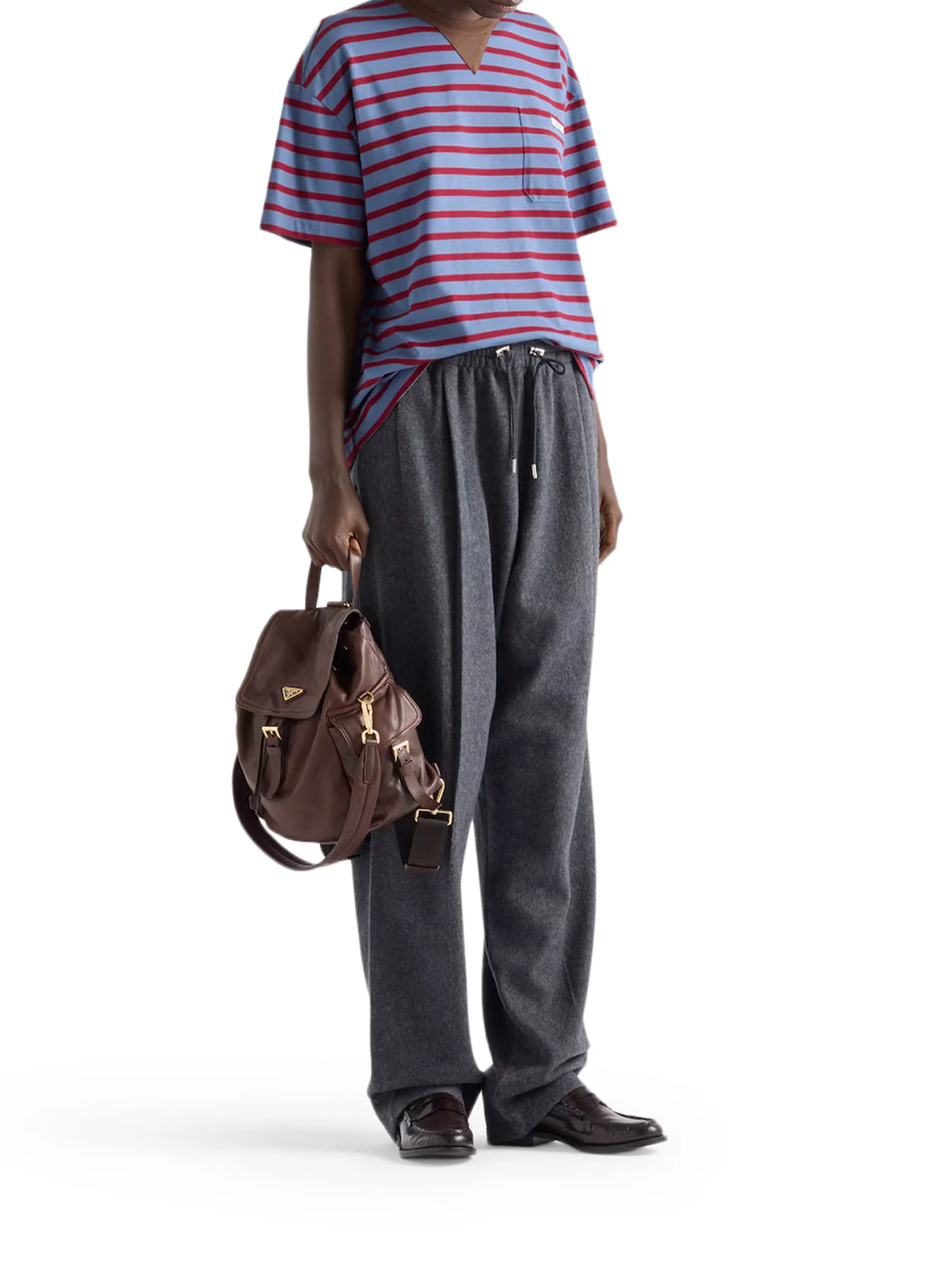 OVERSIZED T-SHIRT IN STRIPED JERSEY - Image 2