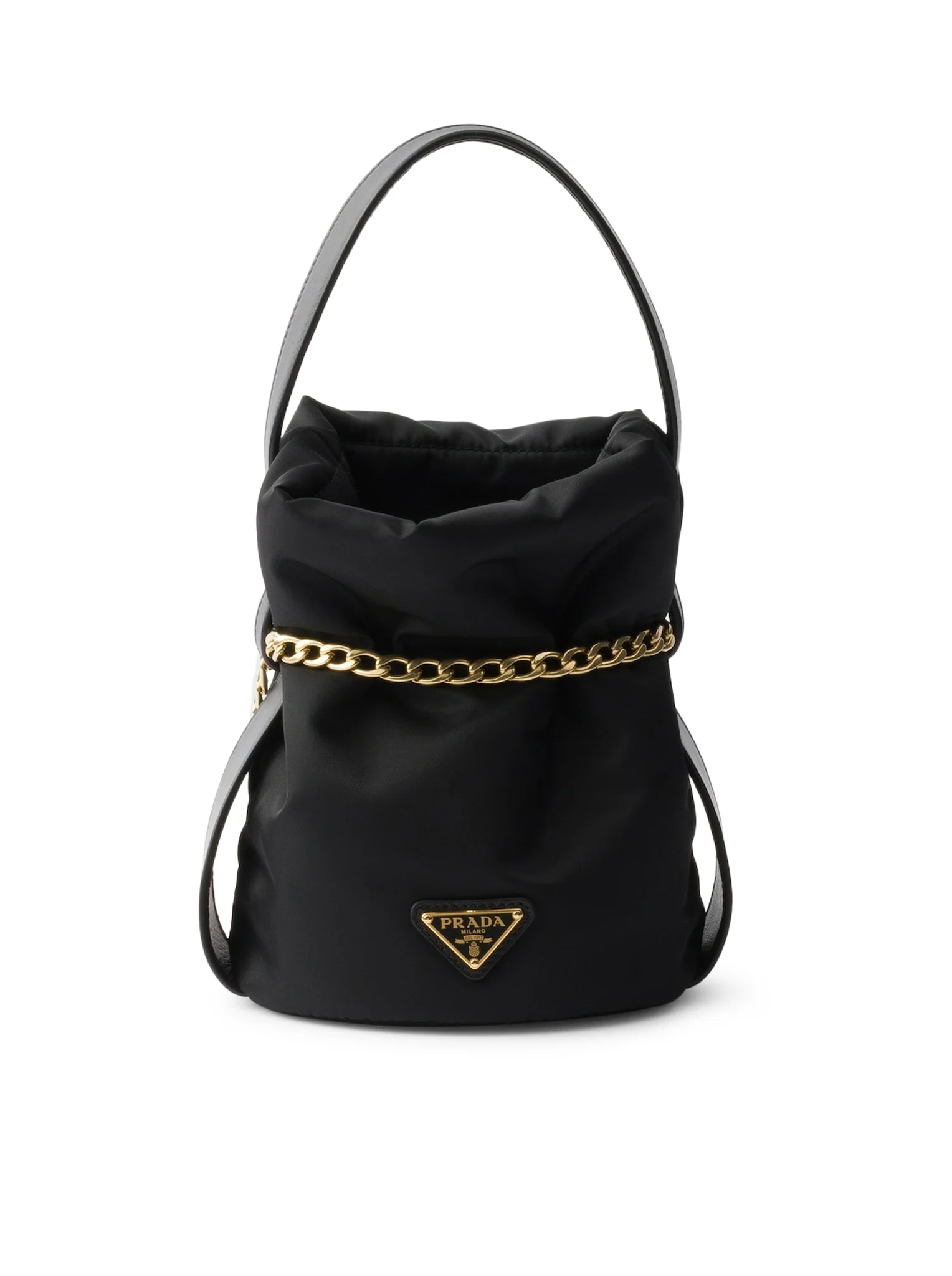 PETIT SAC NOIR MINI BUCKET BAG IN RE-NYLON AND NAPPA - Image 6