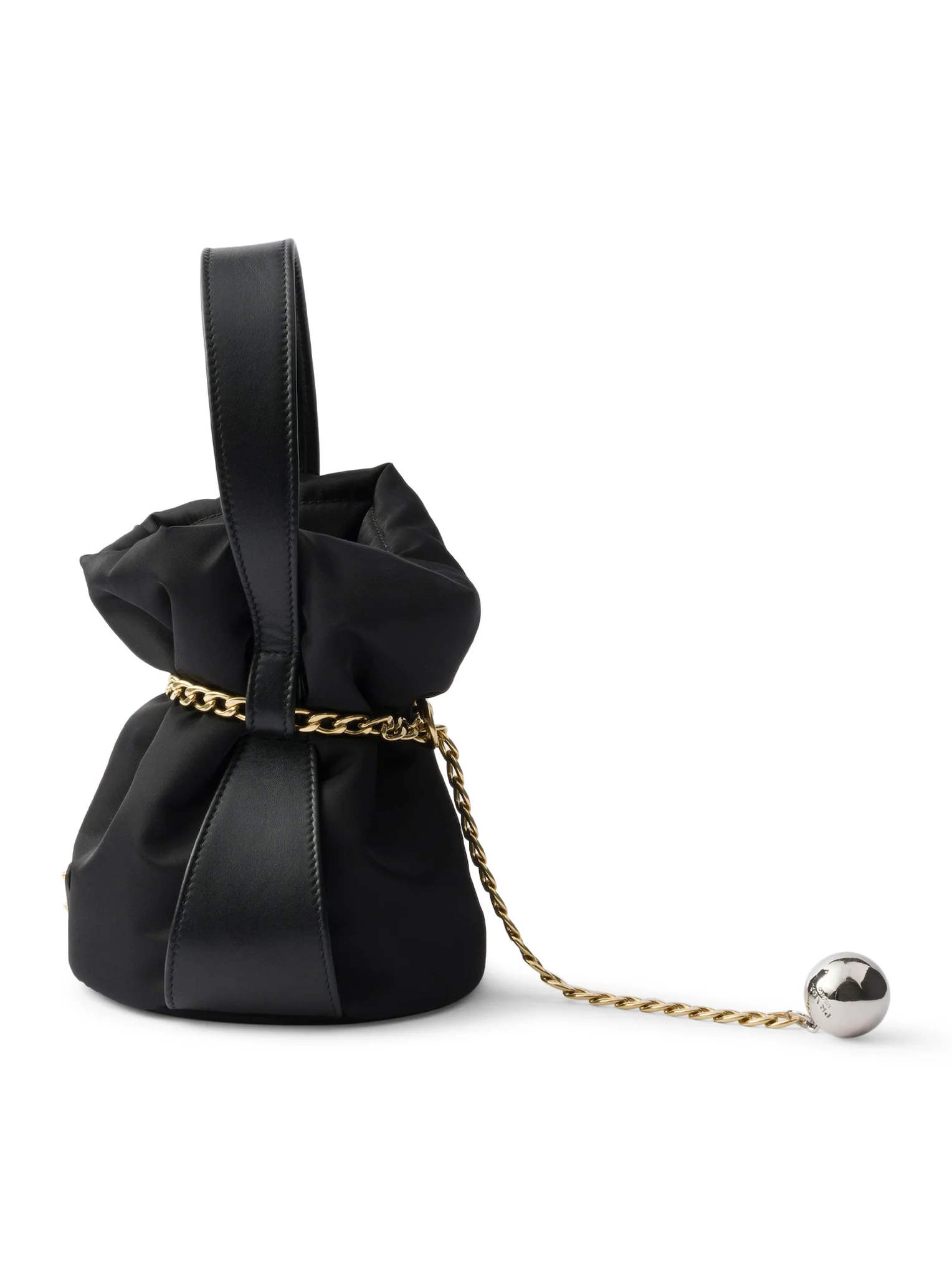 PETIT SAC NOIR MINI BUCKET BAG IN RE-NYLON AND NAPPA - Image 7