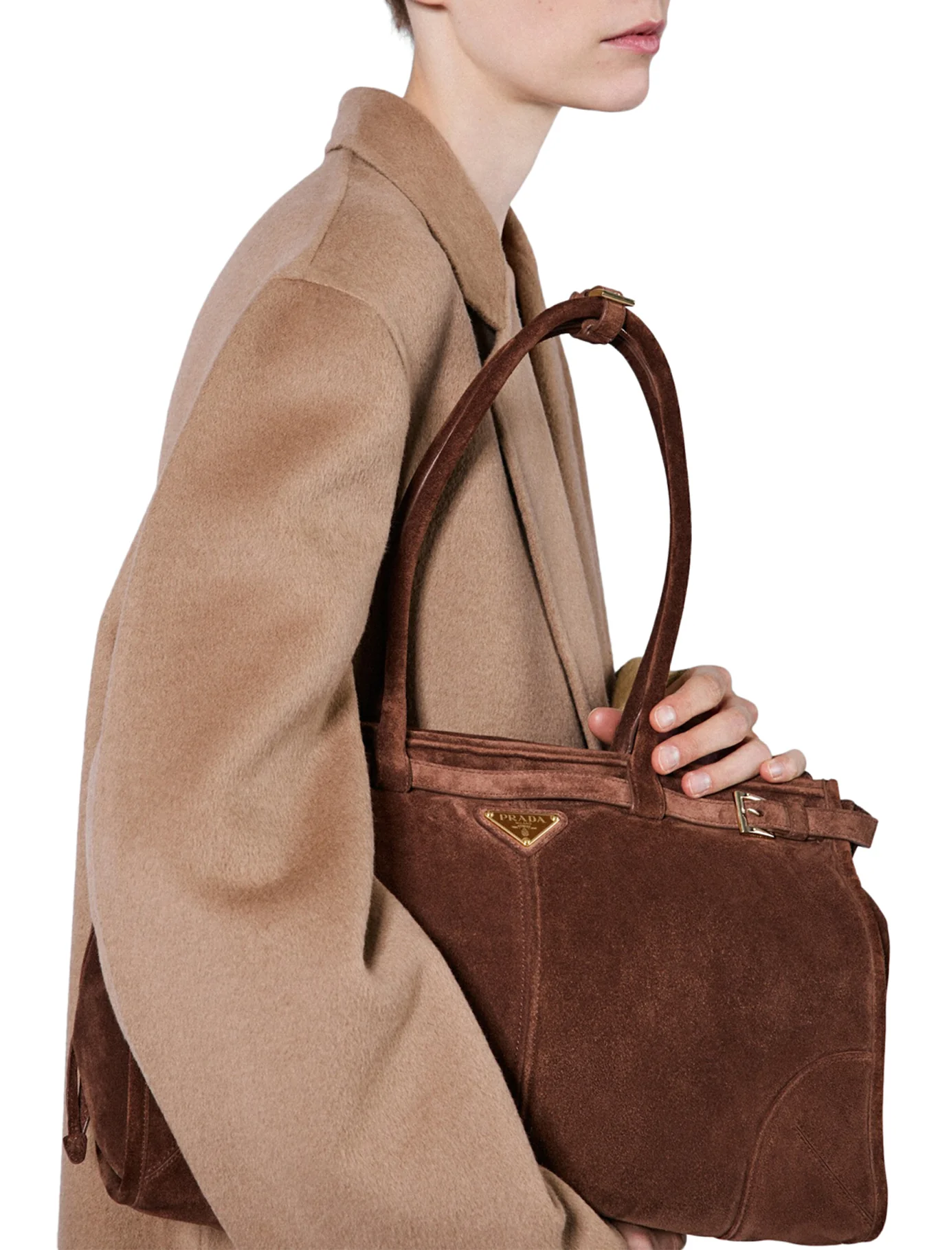 PRADA BONNIE LARGE SUEDE HANDBAG - Image 3