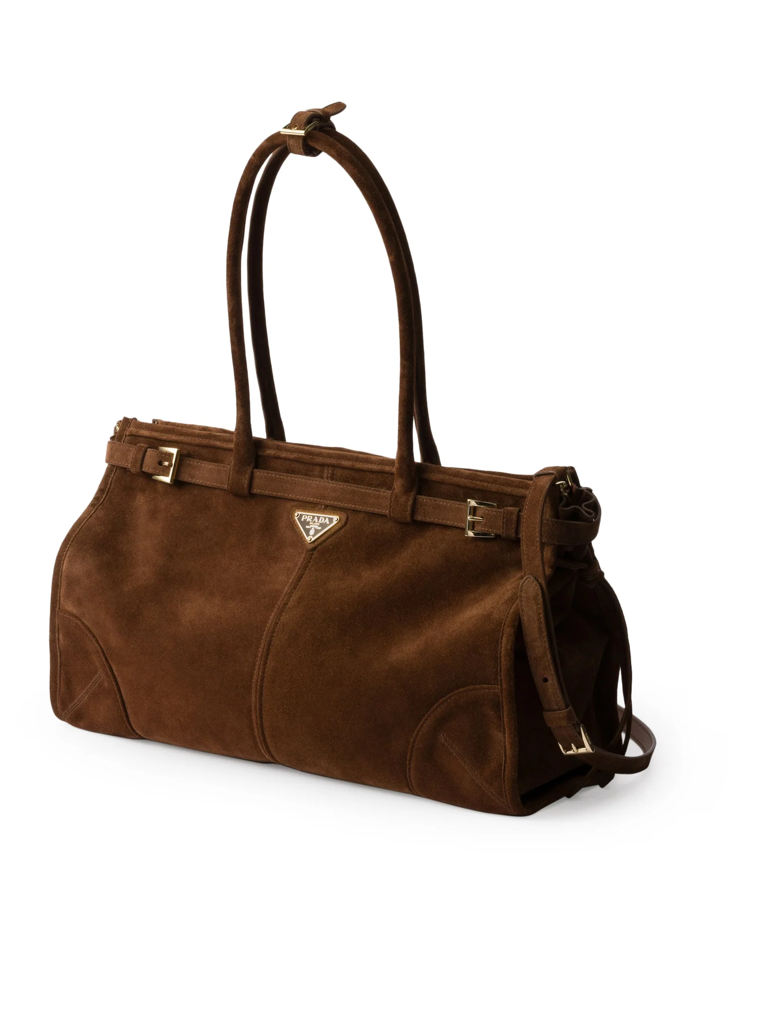 PRADA BONNIE LARGE SUEDE HANDBAG - Image 5