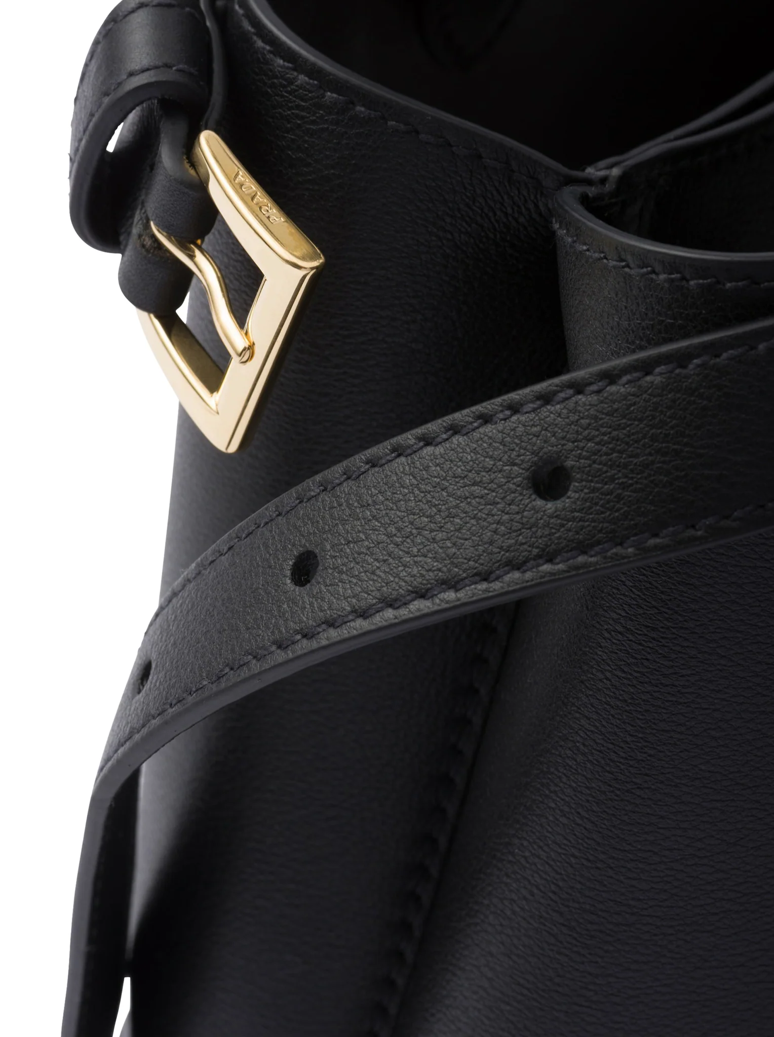 PRADA BUCKLE SMALL LEATHER BAG WITH DOUBLE BELT - Image 7