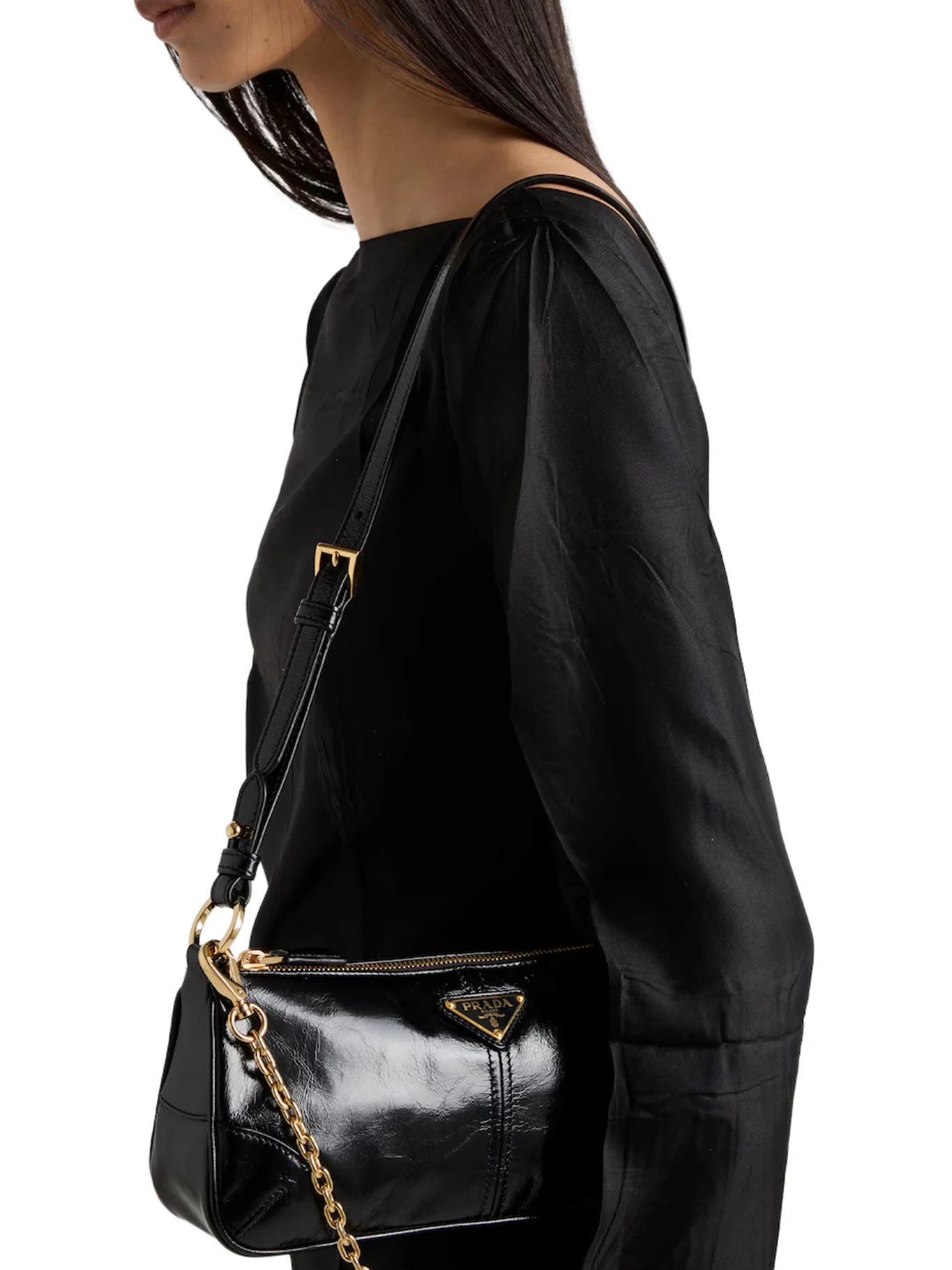 PRADA RE-EDITION 2002 MEDIUM LEATHER SHOULDER BAG - Image 3