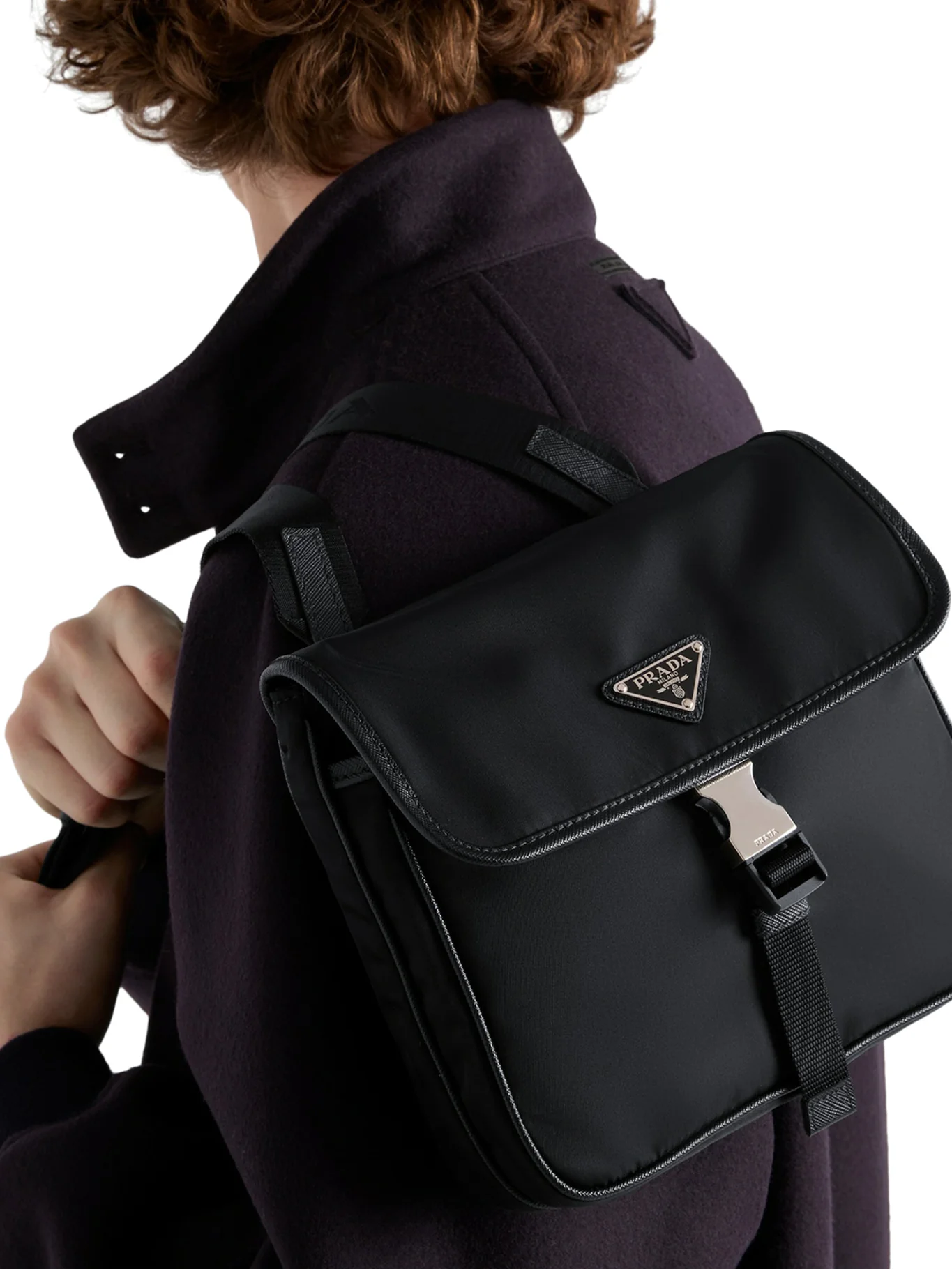 RE-NYLON AND SAFFIANO SHOULDER BAG - Image 4