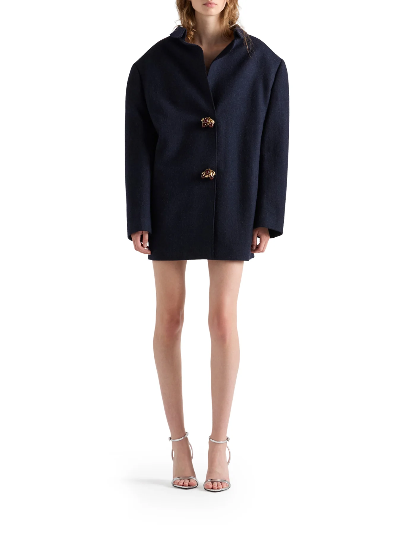 SHETLAND WOOL JACKET WITH JEWEL BUTTONS - Image 2