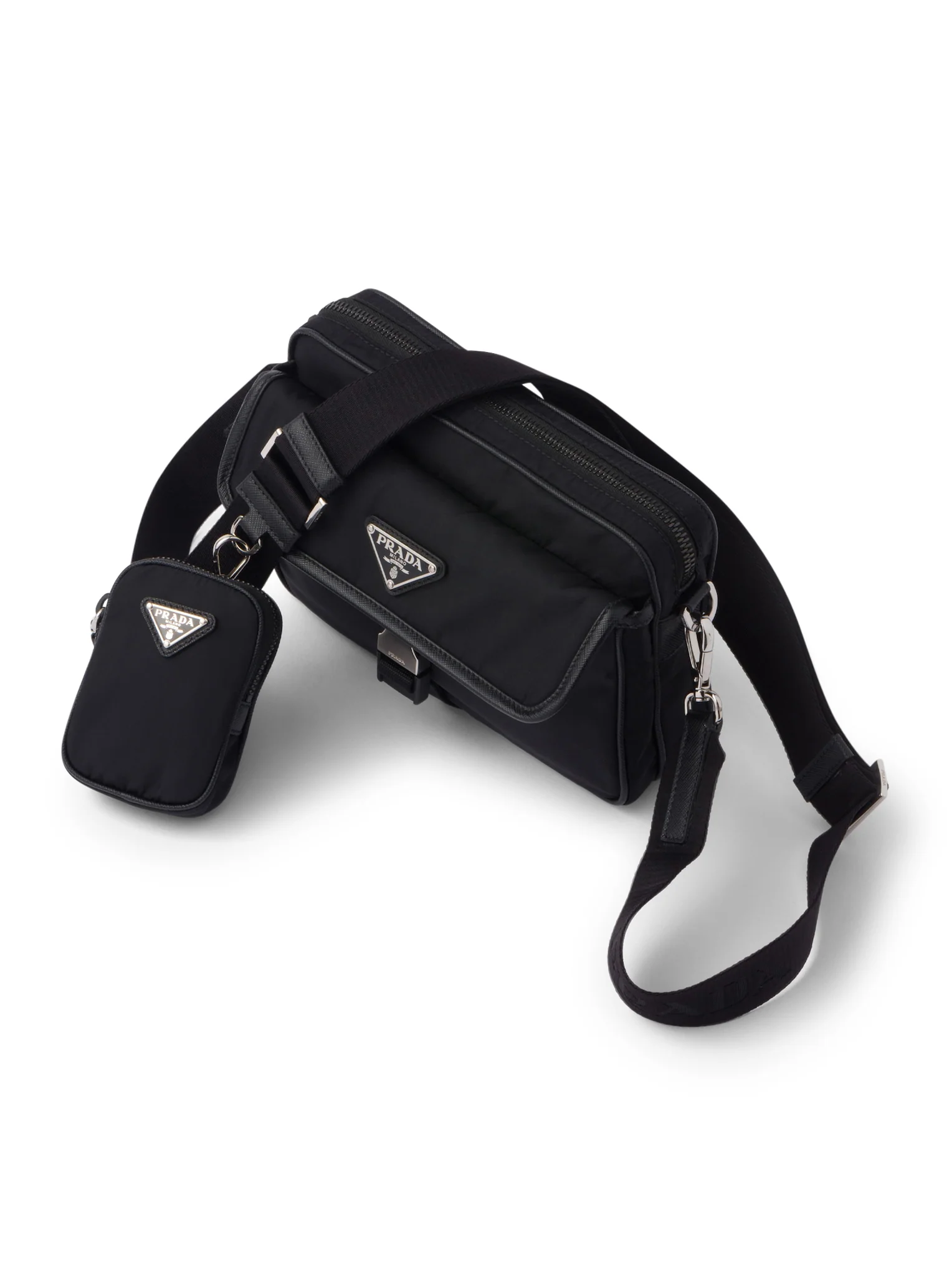 SHOULDER BAG IN RE-NYLON AND SAFFIANO - Image 6