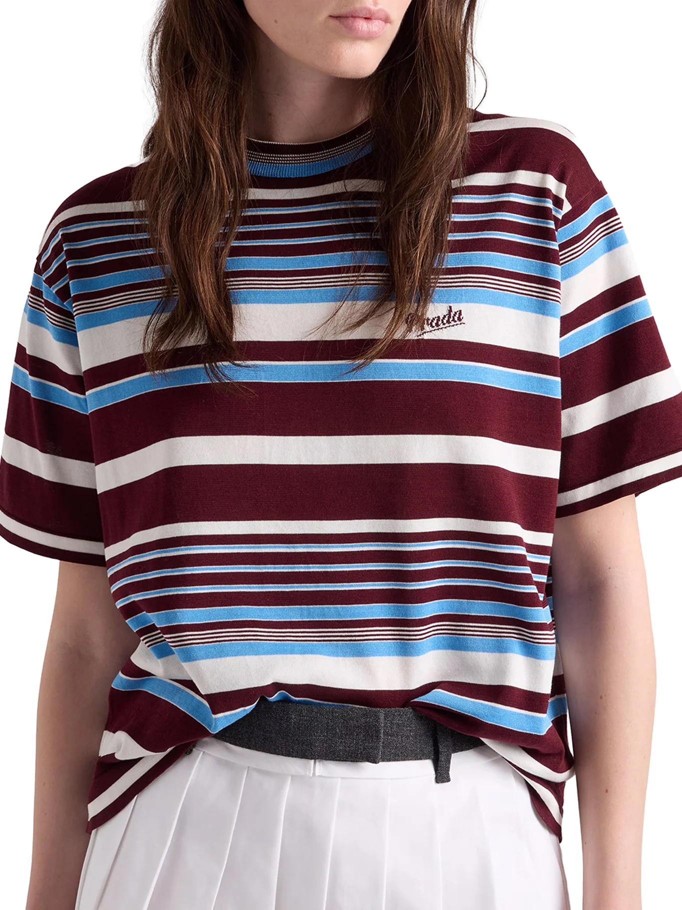 STRIPED COTTON CREW NECK SWEATER - Image 3