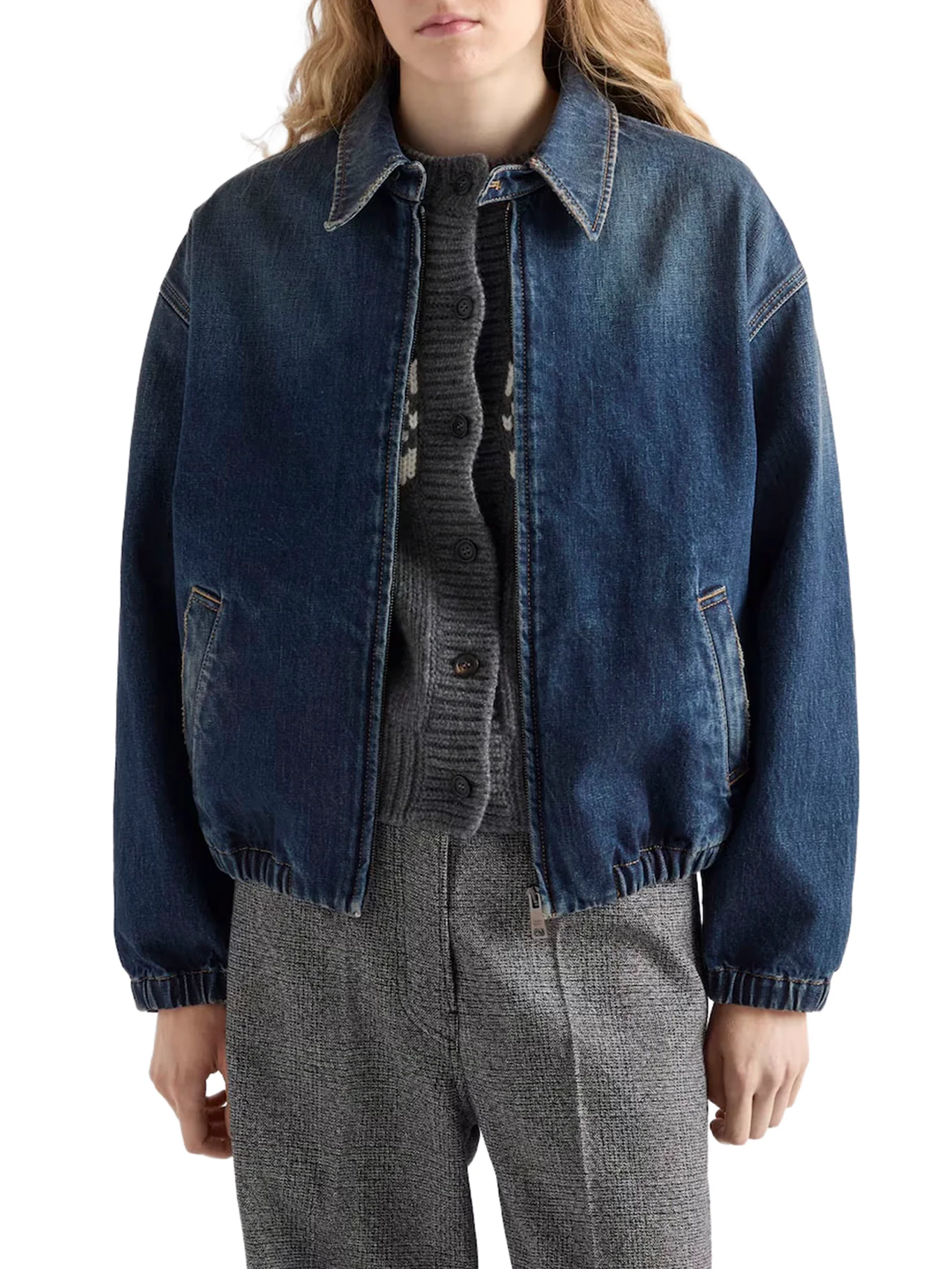 WASHED DENIM BLOUSON - Image 3
