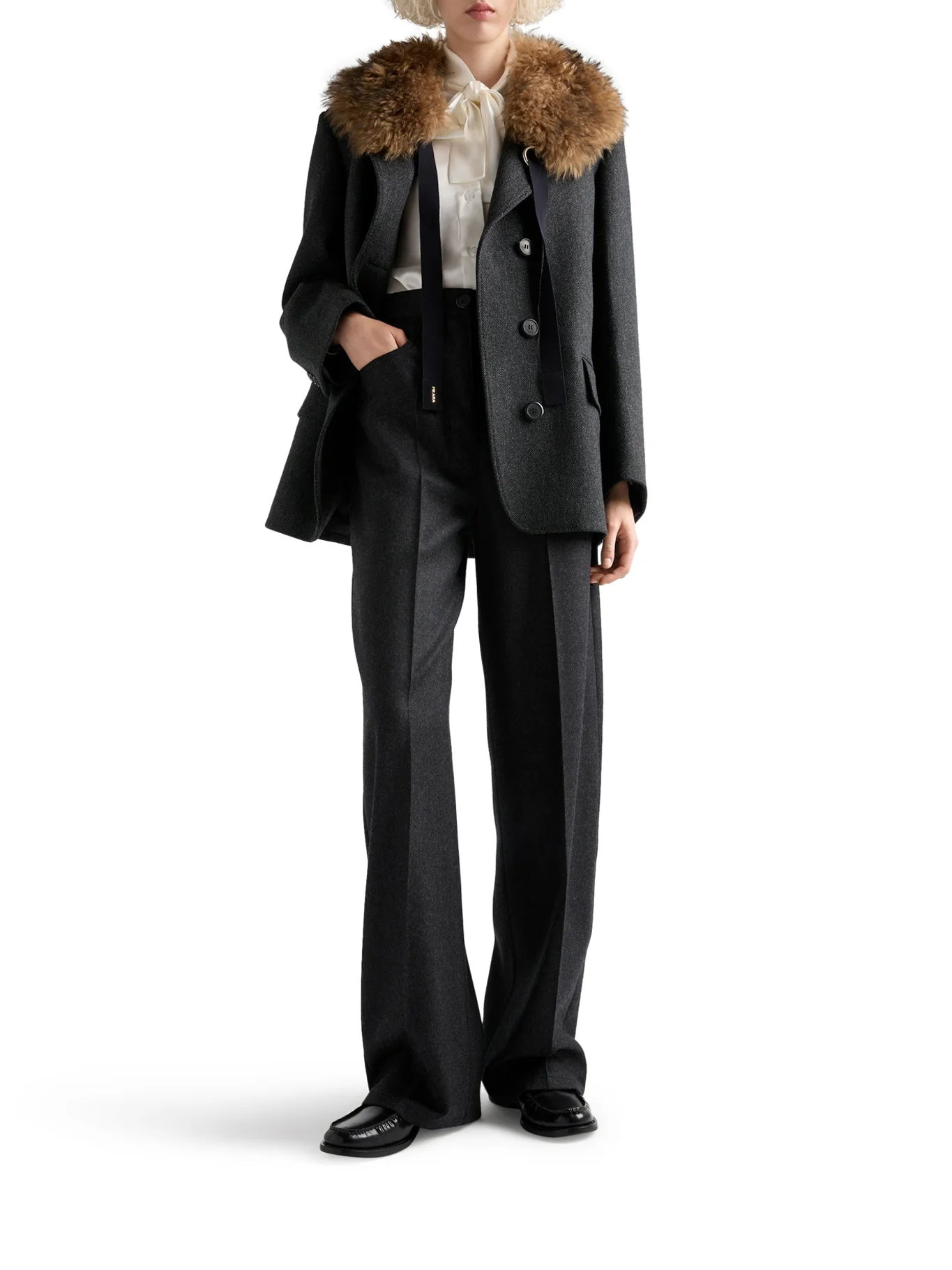 WOOL FLANNEL TROUSERS - Image 2