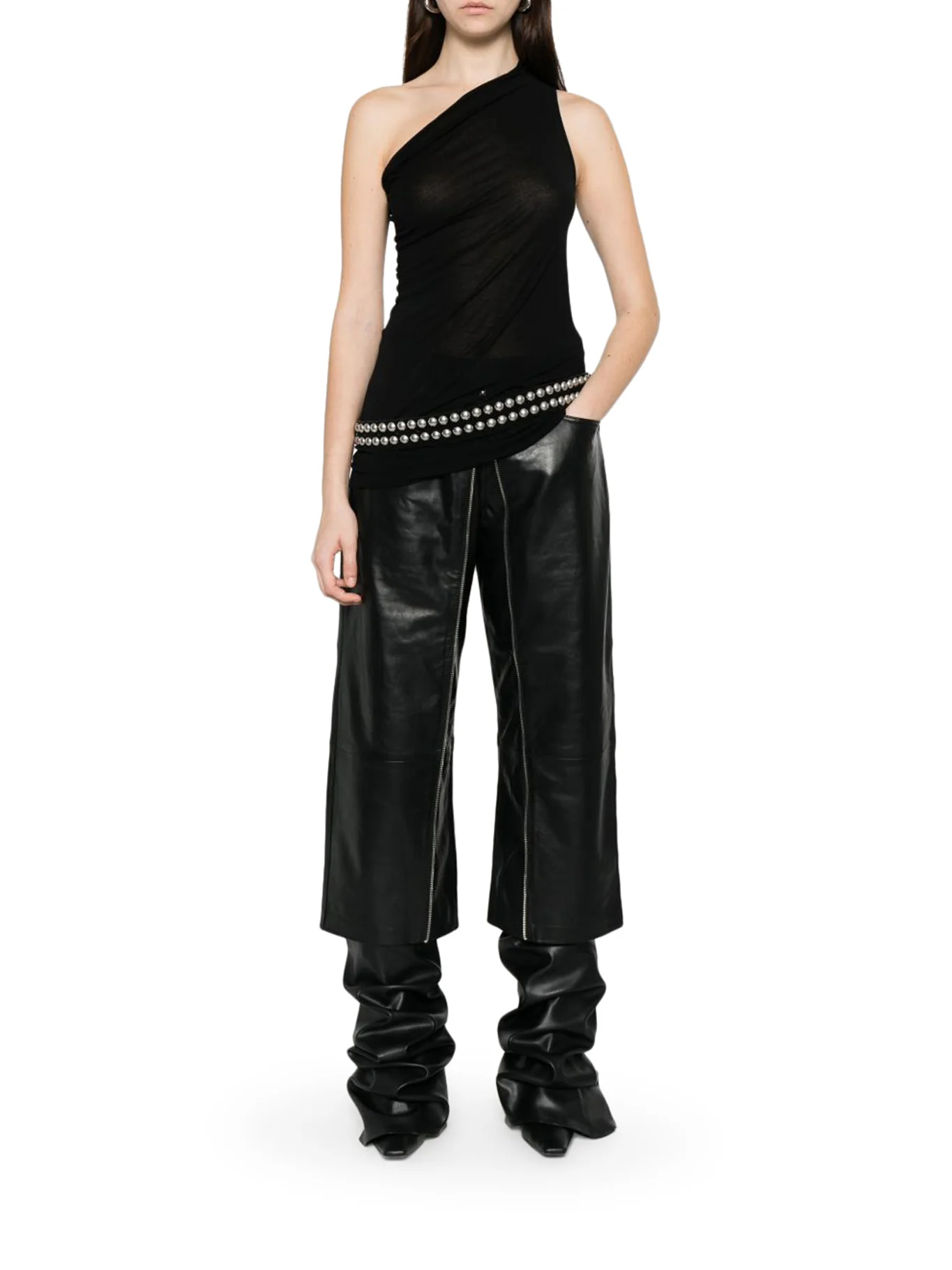 ATHENA TOP WITH ASYMMETRIC SLEEVES - Image 2